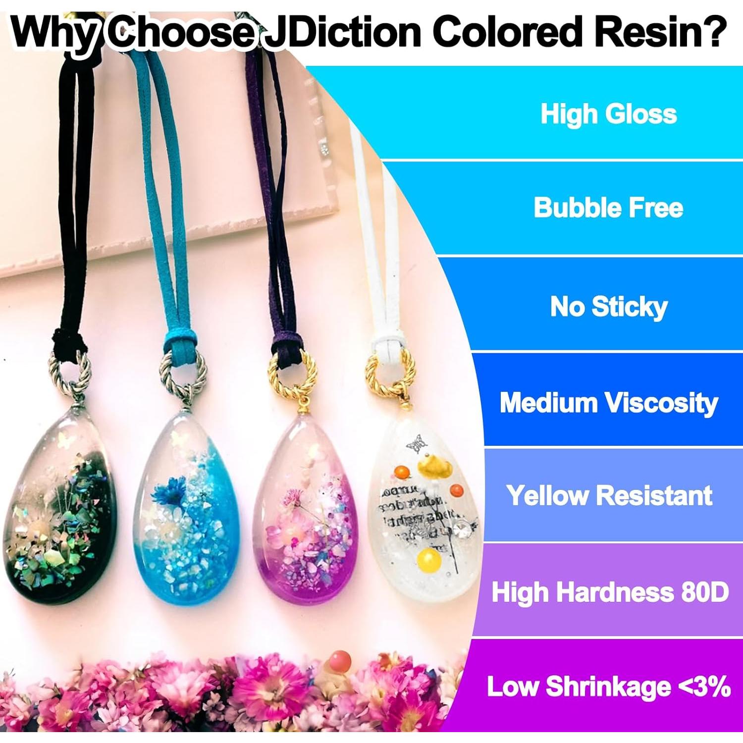 Resina UV Colorida JDiction 100g Púrpura Inodora y Dura