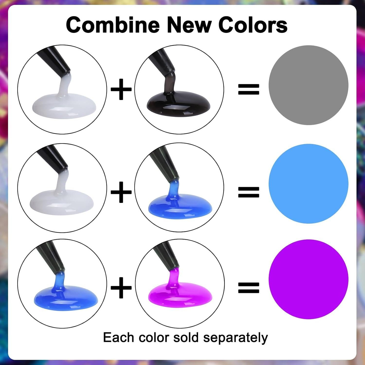 Resina UV Colorida JDiction 100g Púrpura Inodora y Dura