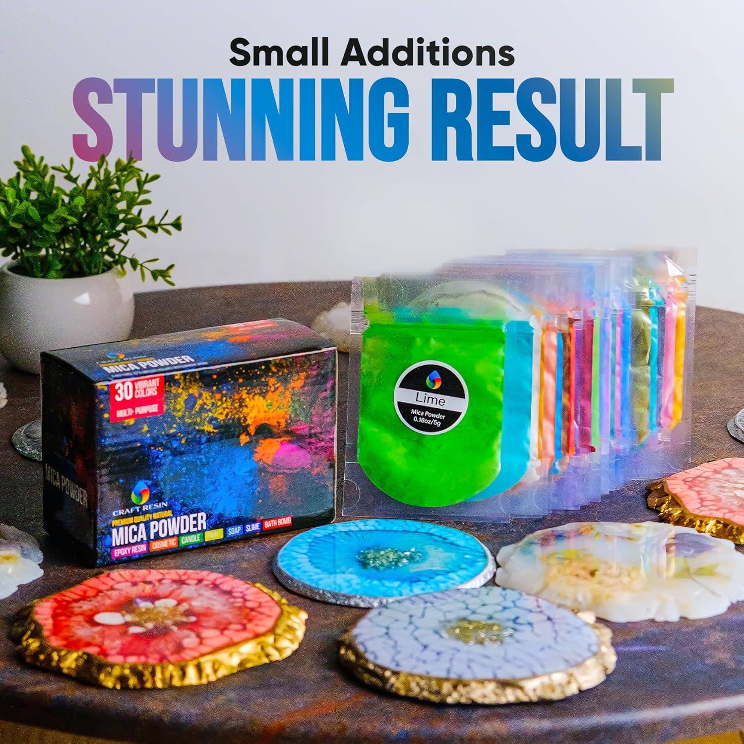 Pó de Mica 30 Colores Resina Epóxica - Pigmentos No Tóxicos