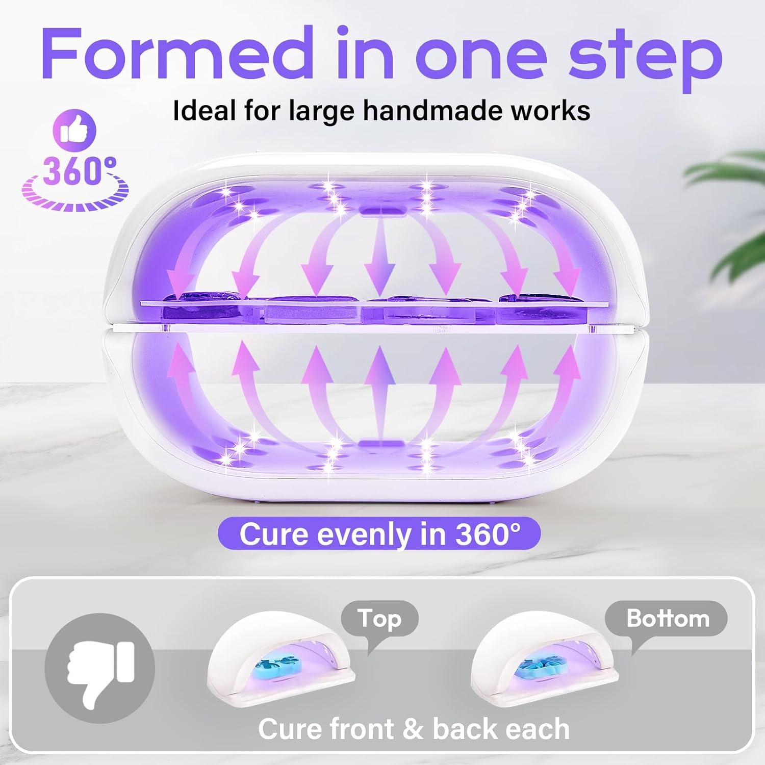 Lámpara UV Doble Cara HeyClear 36W para Resina - Curado Rápido