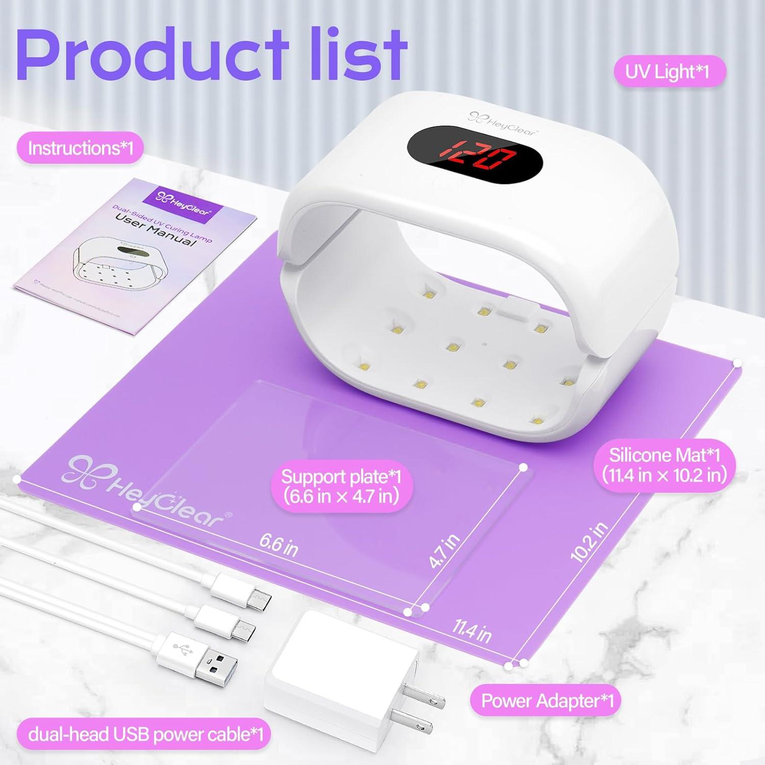 Lámpara UV Doble Cara HeyClear 36W para Resina - Curado Rápido