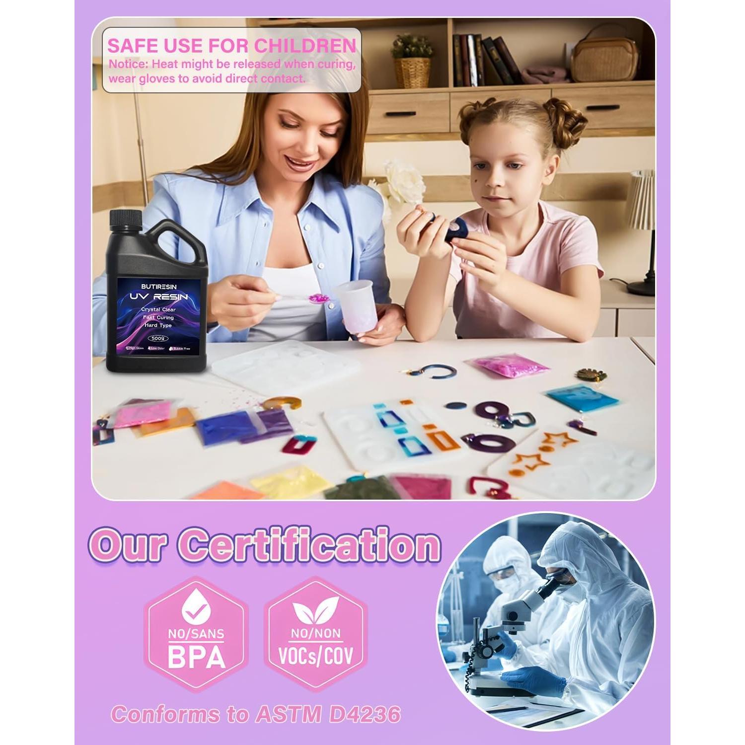 Resina UV 1000g ButiResin - Cristalina, Curado Rápido, Baja Viscosidad