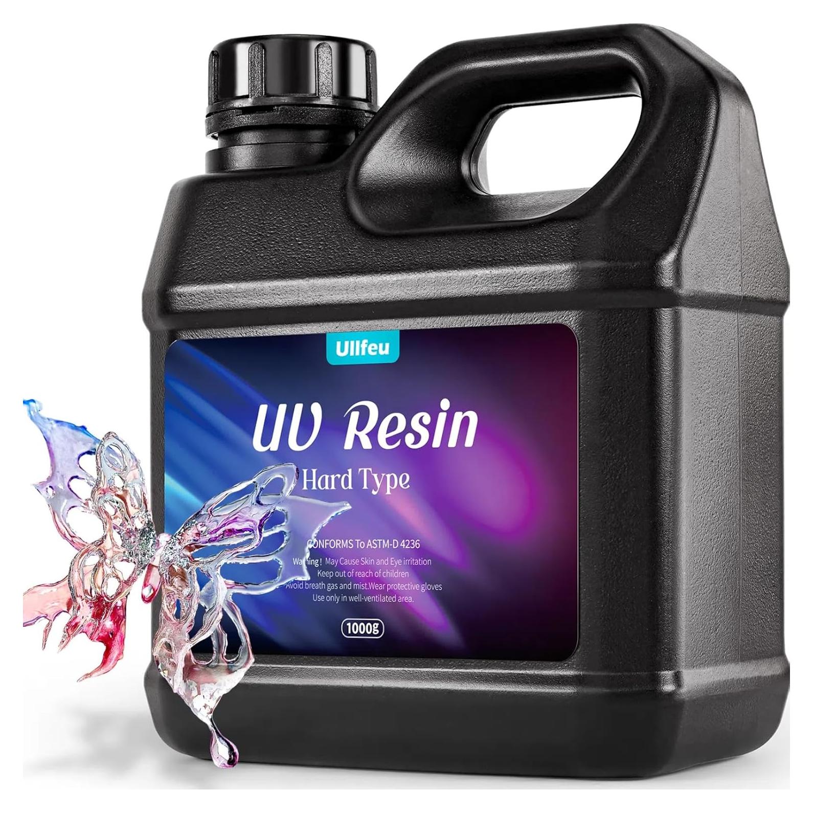 Resina UV 1000g ULLFEU Sin Olor Curado Rápido Manualidades