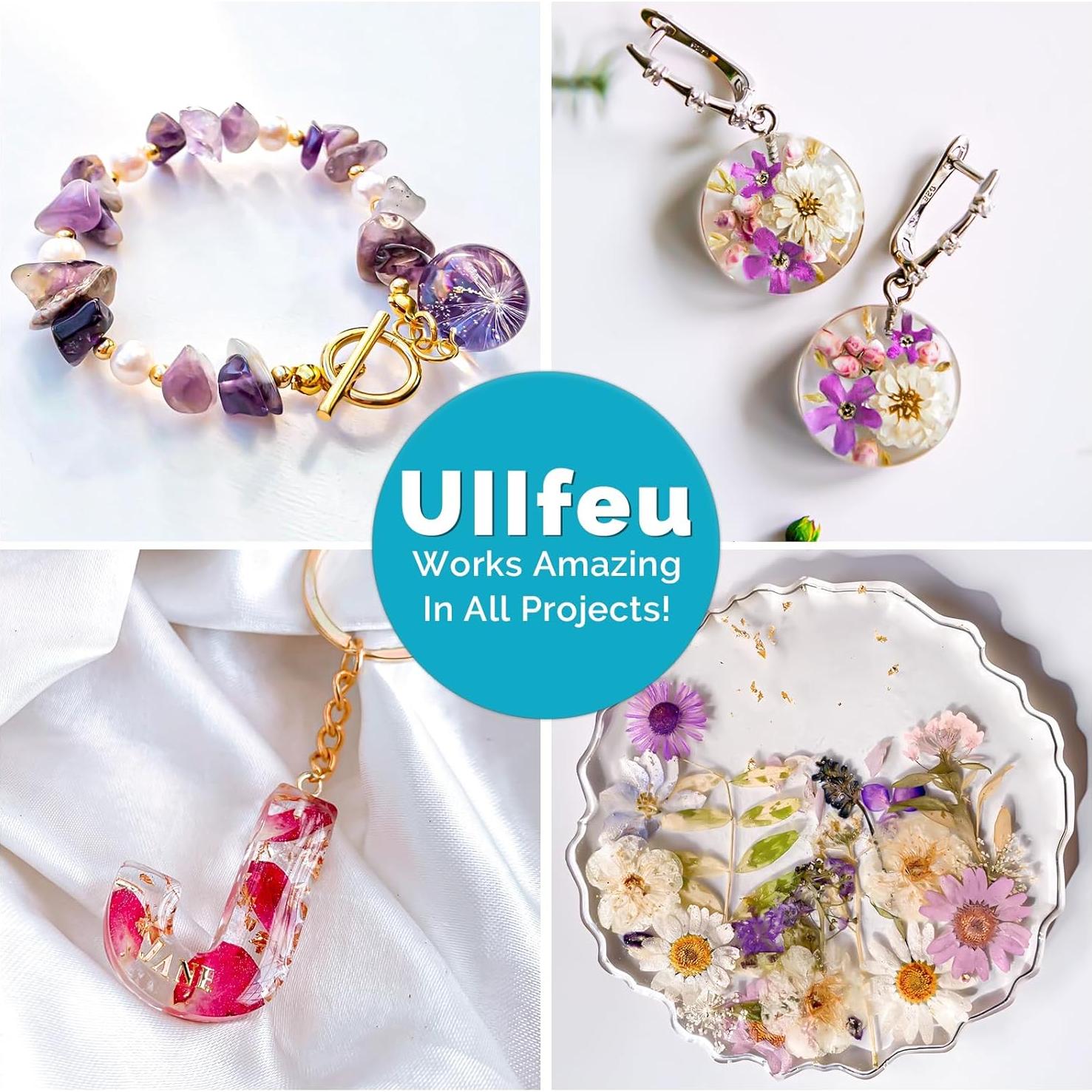 Resina UV 1000g ULLFEU Sin Olor Curado Rápido Manualidades