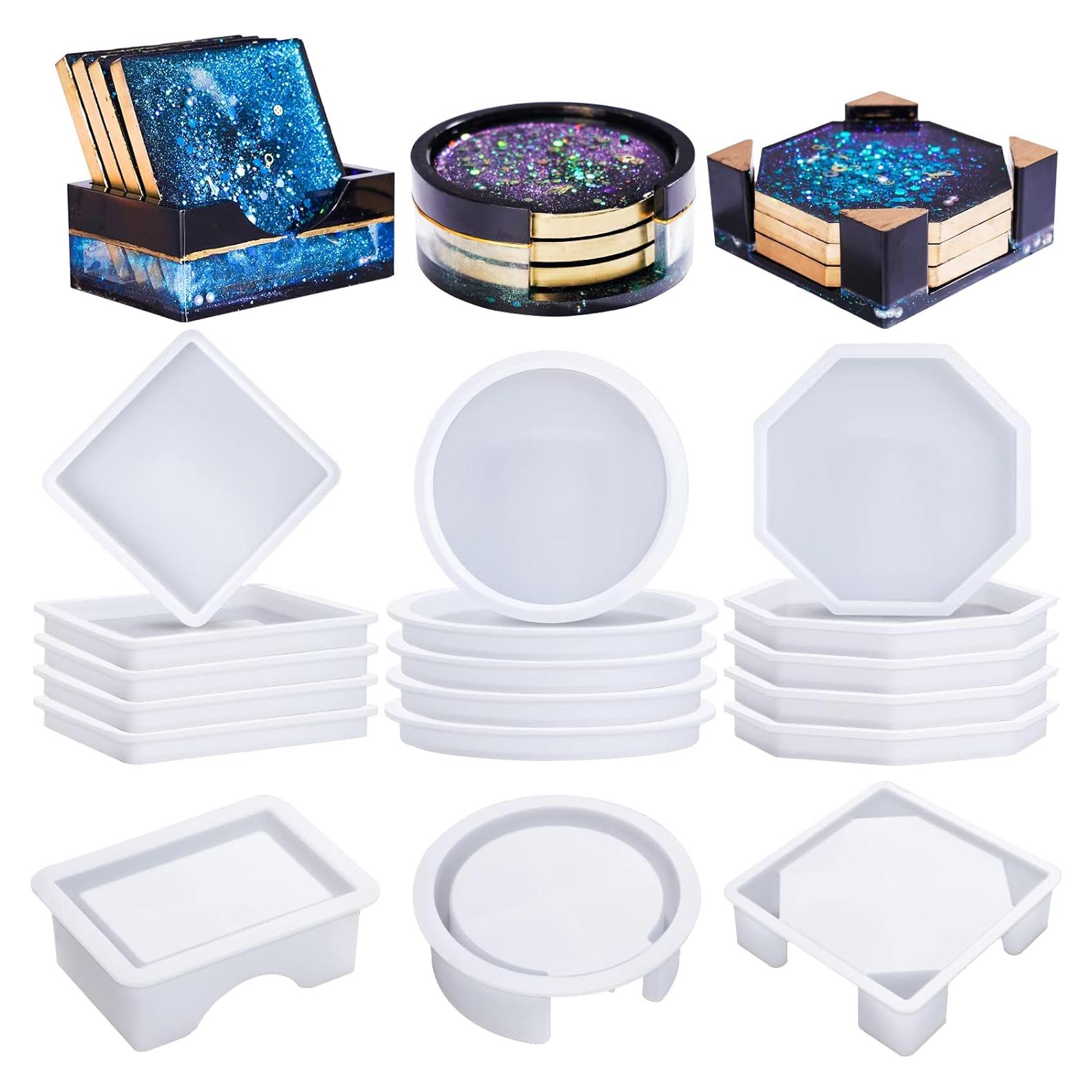 Molde de Resina para Posavasos LET'S RESIN 18 Pcs Silicona