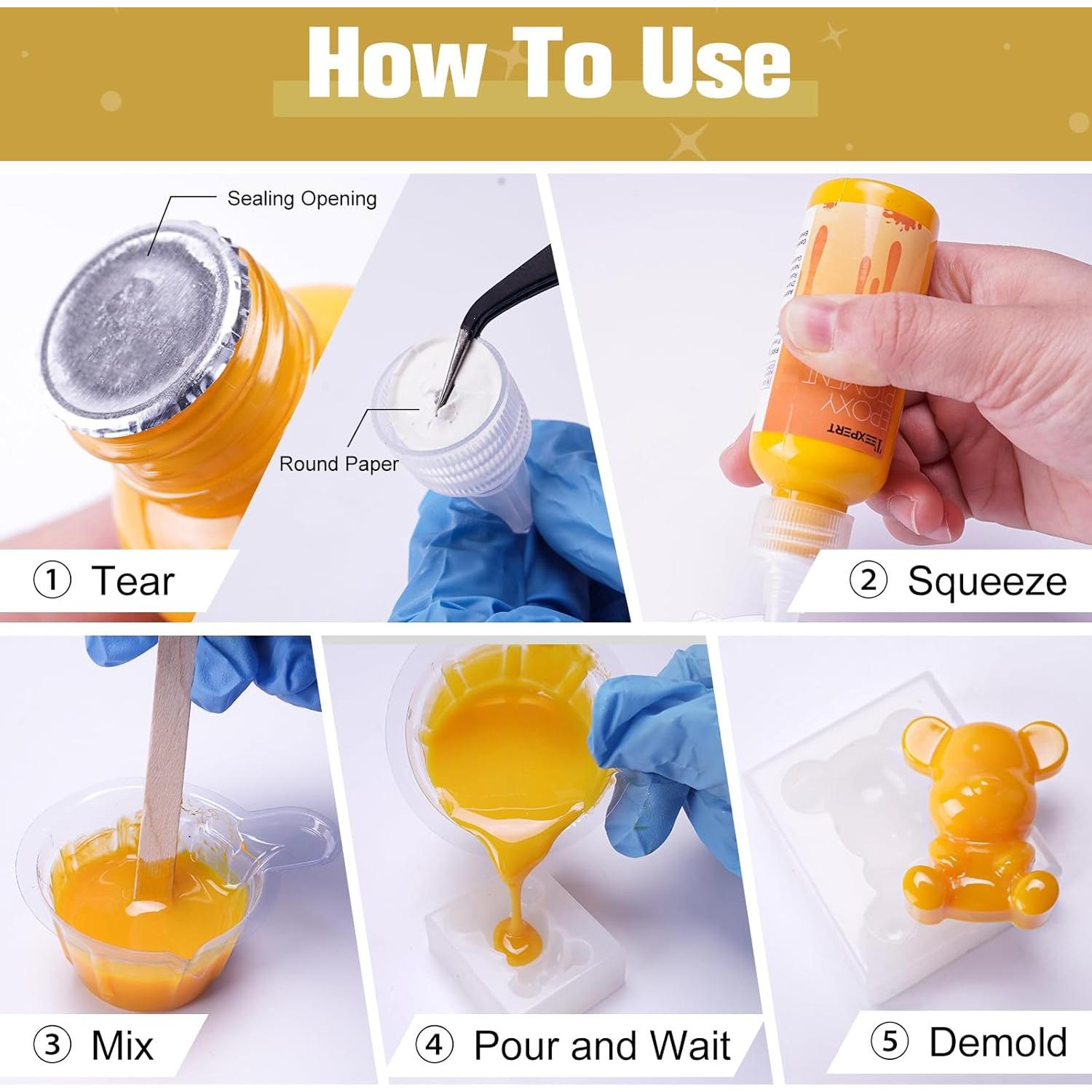 Set de Pasta de Pigmento Epóxico Teexpert 300ml 6 Colores