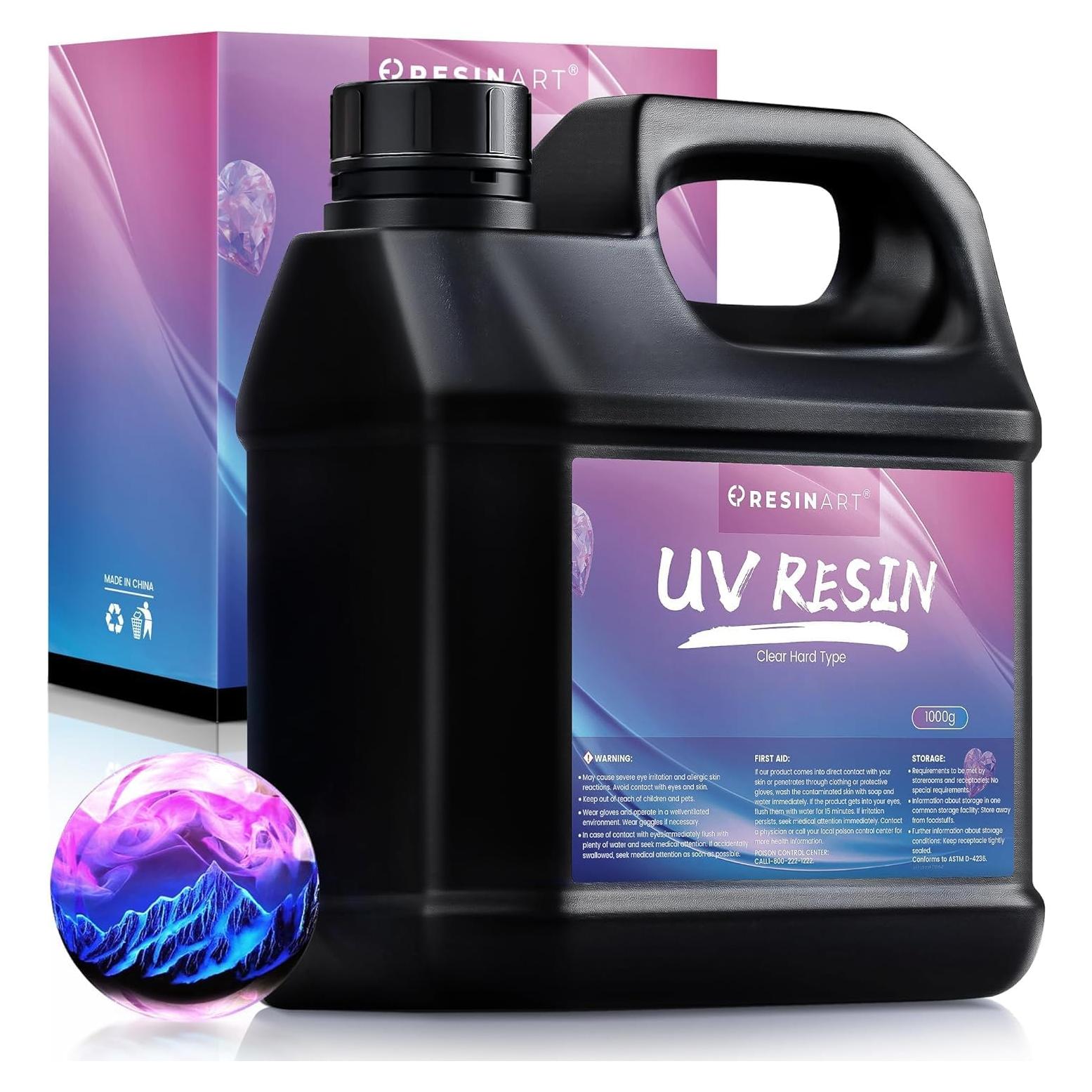 Resina UV 1000g EPRESINART Cristalina para Manualidades y Joyería