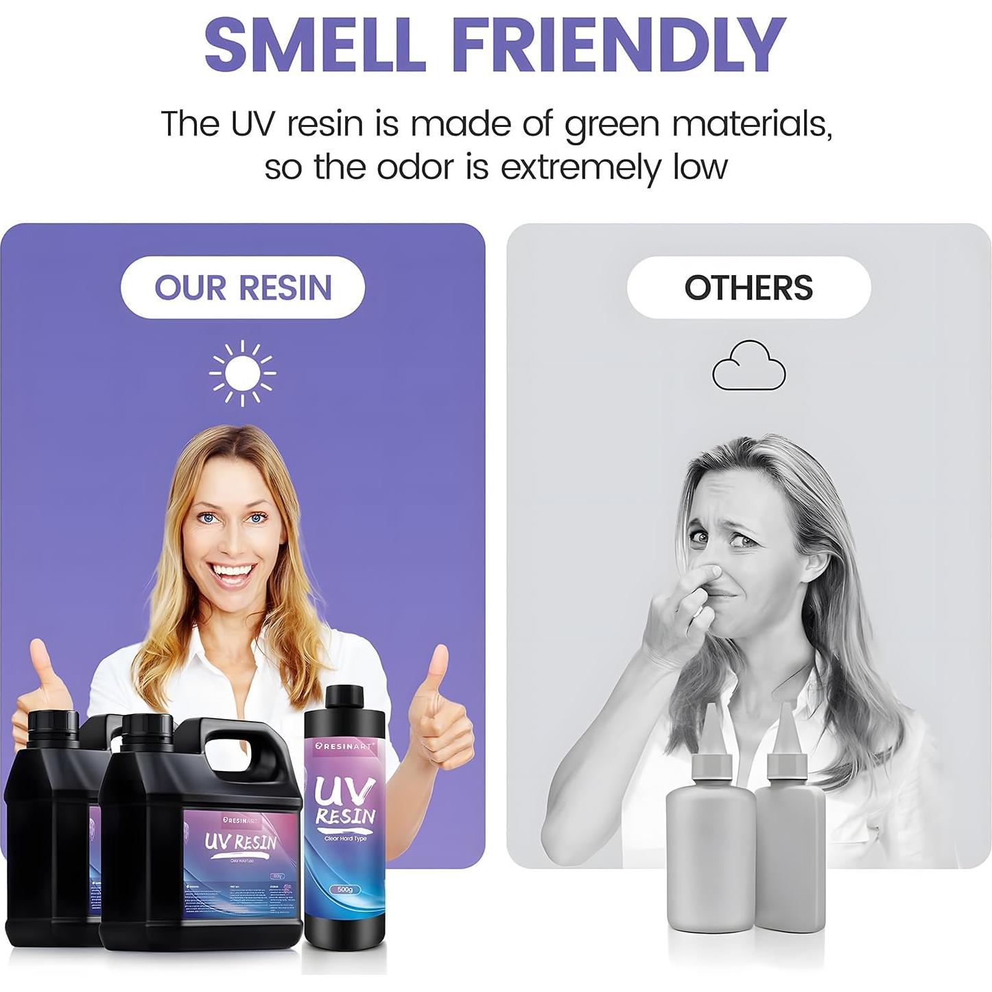 Resina UV 1000g EPRESINART Cristalina para Manualidades y Joyería