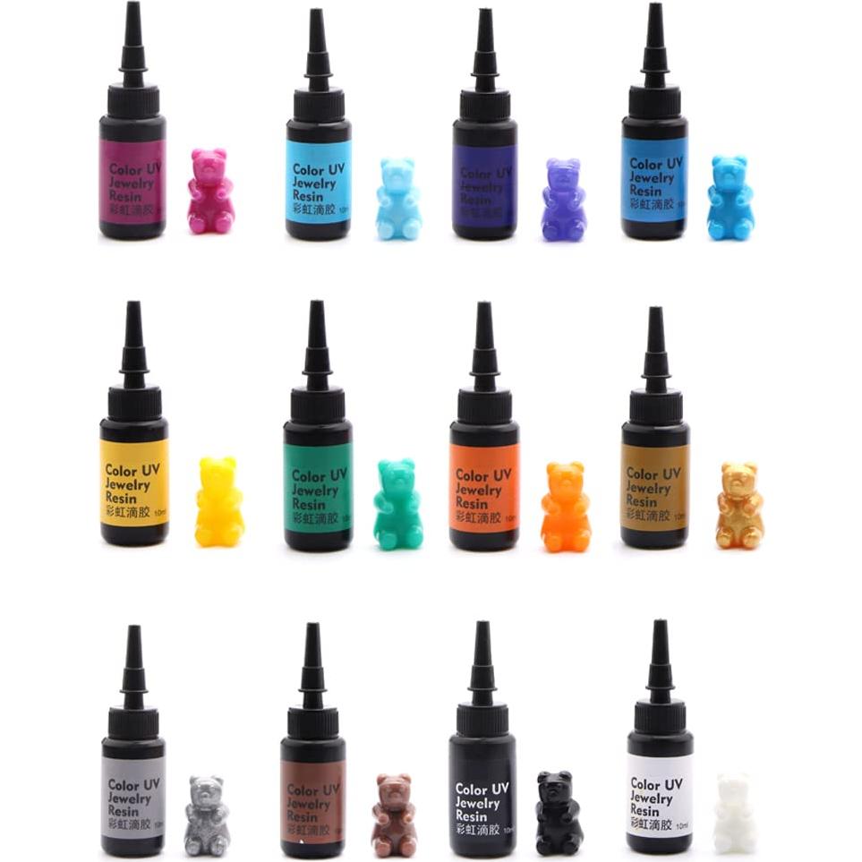 Resina UV de Colores DIYcraft - 24 Colores - 10ml Cada Uno