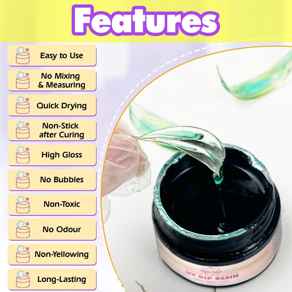 Set de Resina UV Dip FUNSHOWCASE 100ml + Alambre 4mm 7m