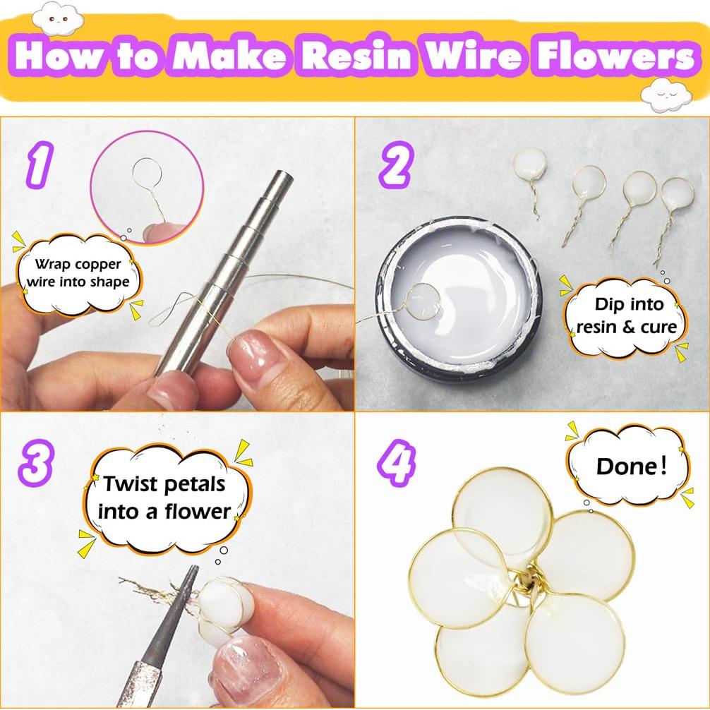 Set de Resina UV Dip FUNSHOWCASE 100ml + Alambre 4mm 7m