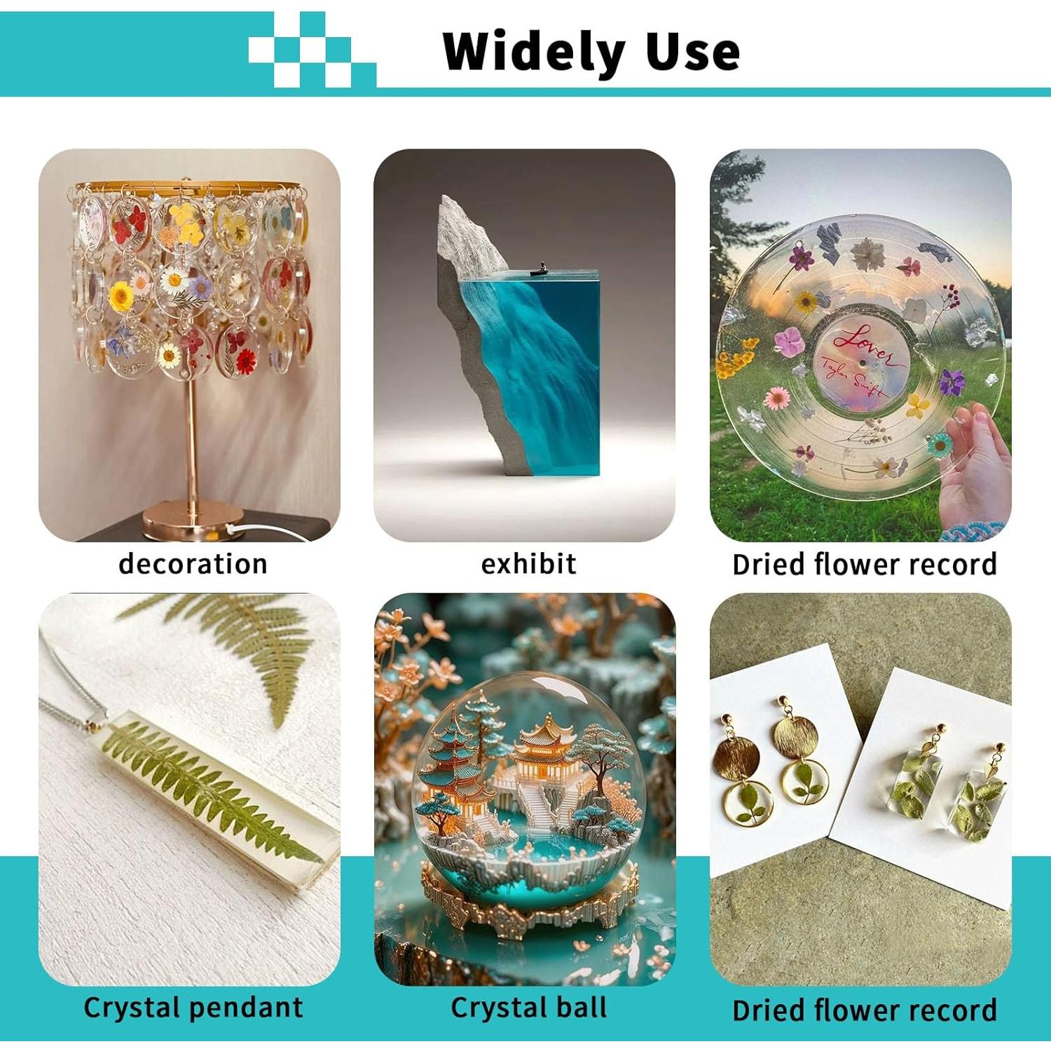 Resina Epóxica UV Transparente GFLLFG 300g - Kit Joyería