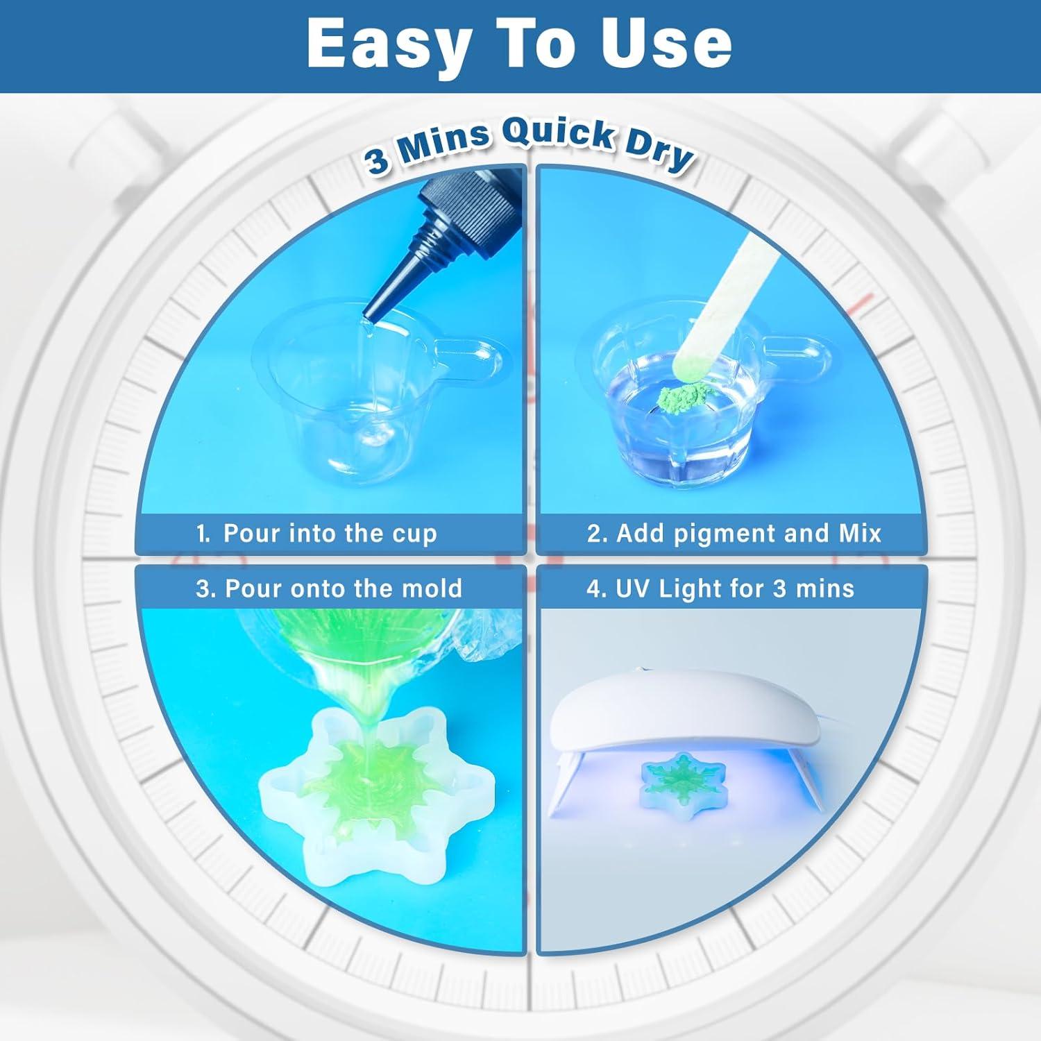 Resina Epóxica UV 300g Bond Craftor - Secado Rápido para Joyas