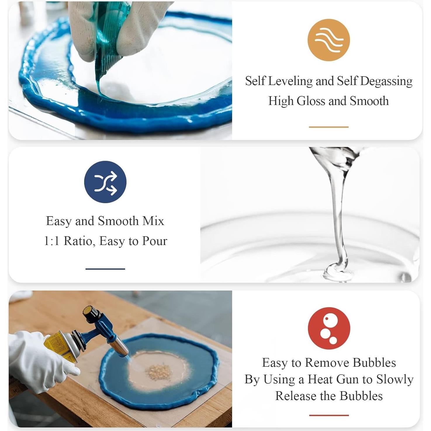 Resina Epóxica Cristalina Shabebe 32oz Autonivelante DIY