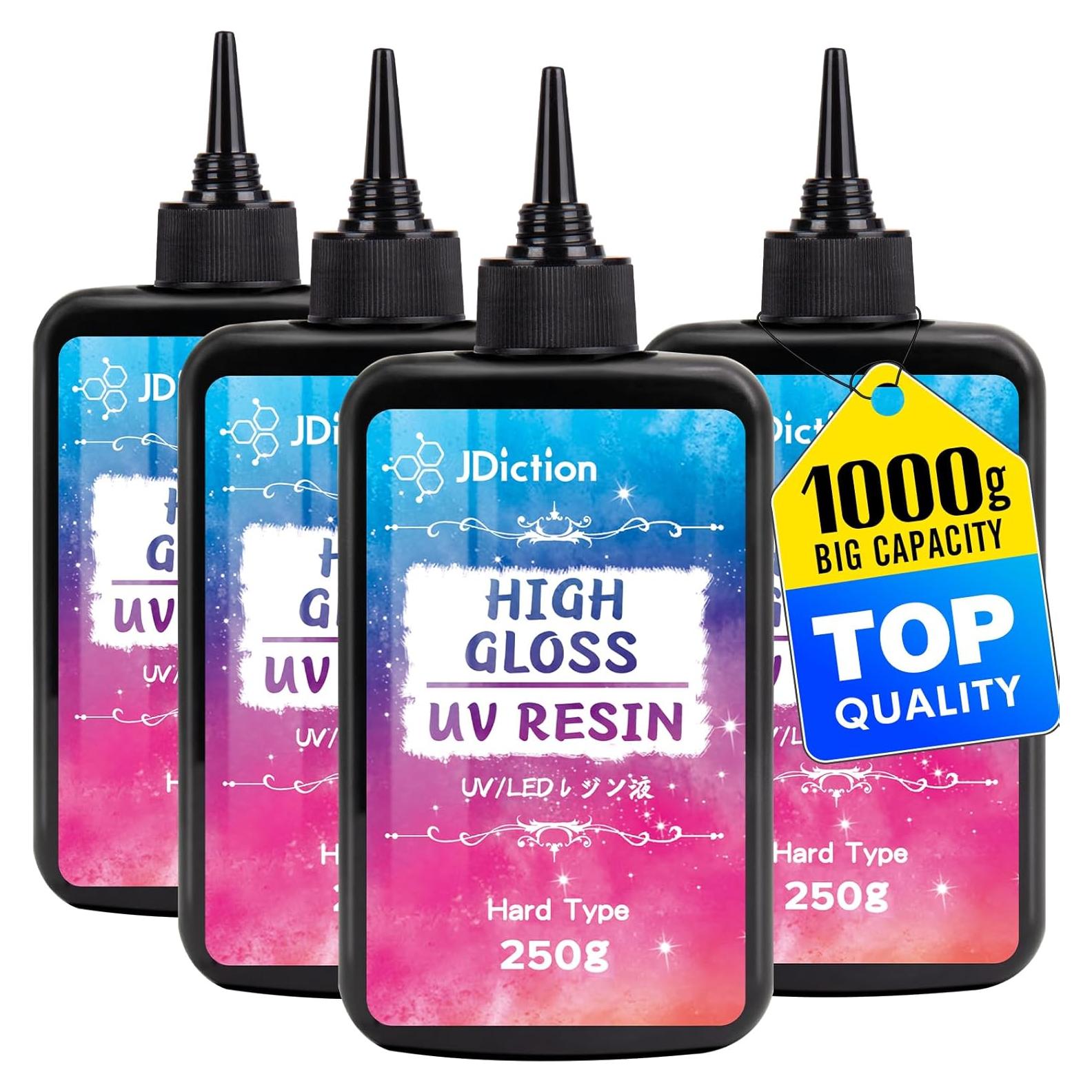 Resina UV JDiction 1000g Alta Viscosidad Claro y Brillante