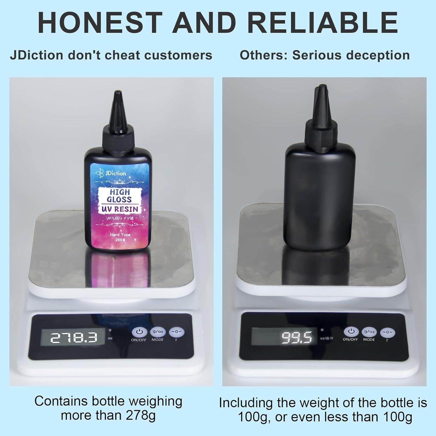 Resina UV JDiction 1000g Alta Viscosidad Claro y Brillante