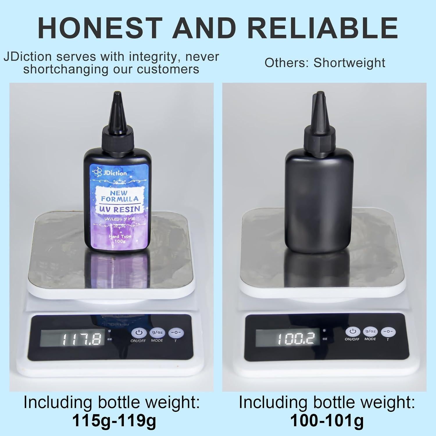 Resina UV 400g JDiction Cristal Claro para Manualidades DIY