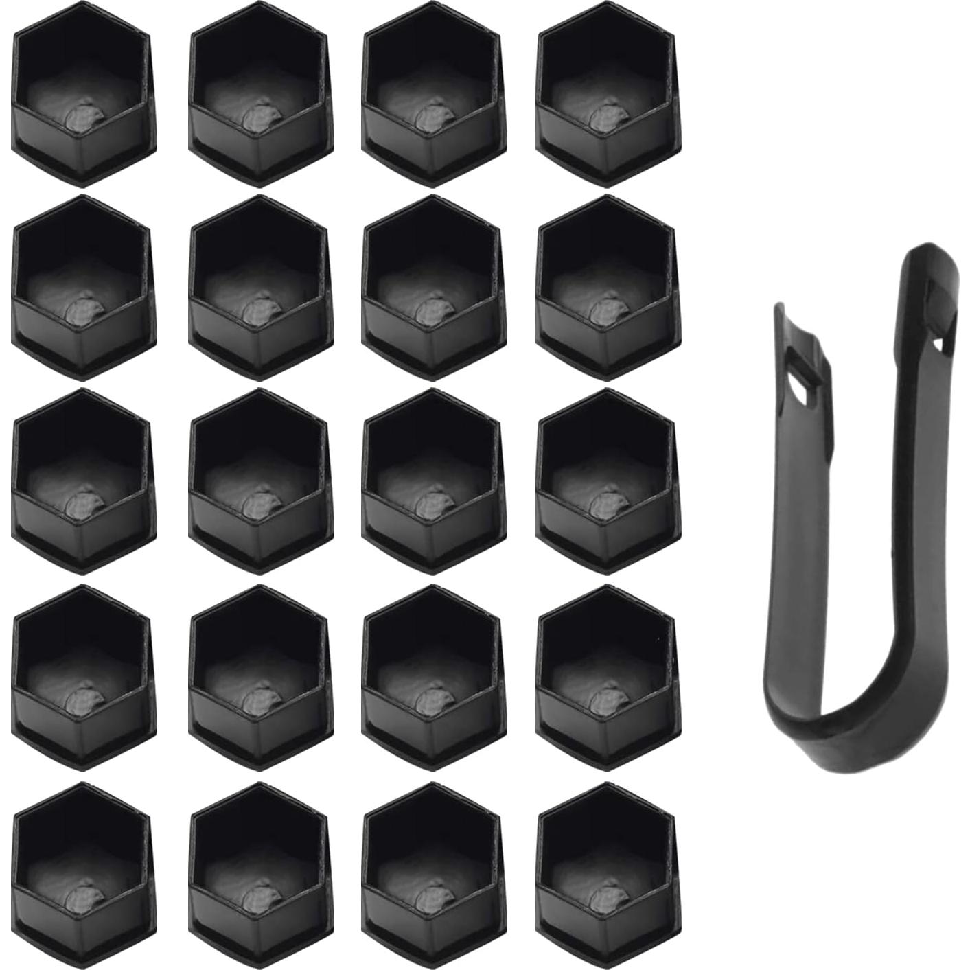 20 Tapas de Tuerca de Rueda Dkvudho 17mm para Audi VW Saab