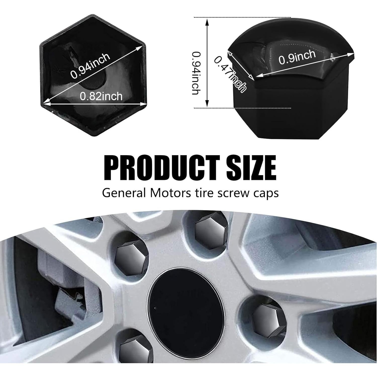 Cubiertas de Tuercas Hexagonales 21MM Gunroil - 20 Piezas