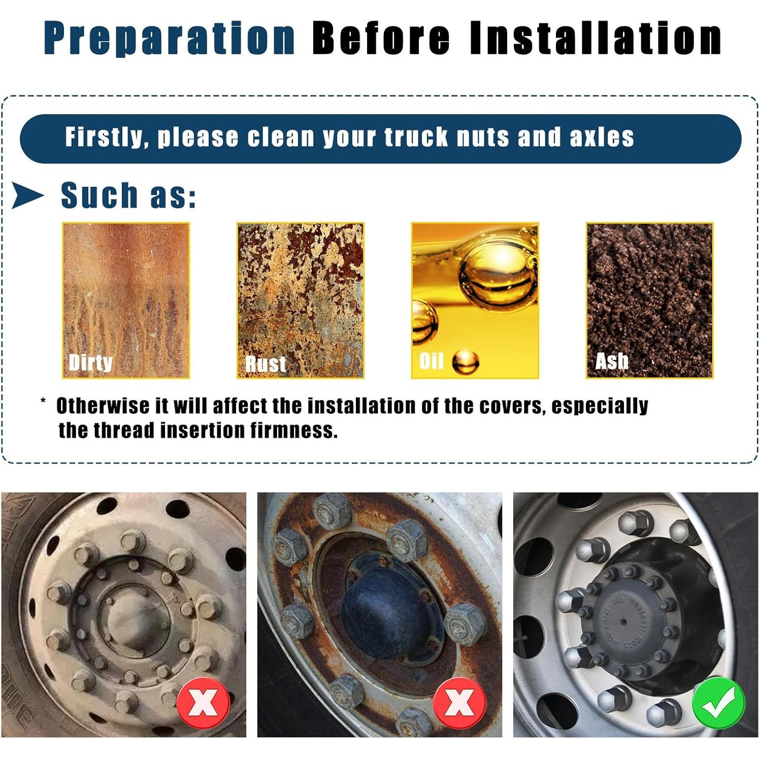 Cubiertas de Rueda de Eje Wehymne para Camión Semi - 2 Frontales y 4 Traseras