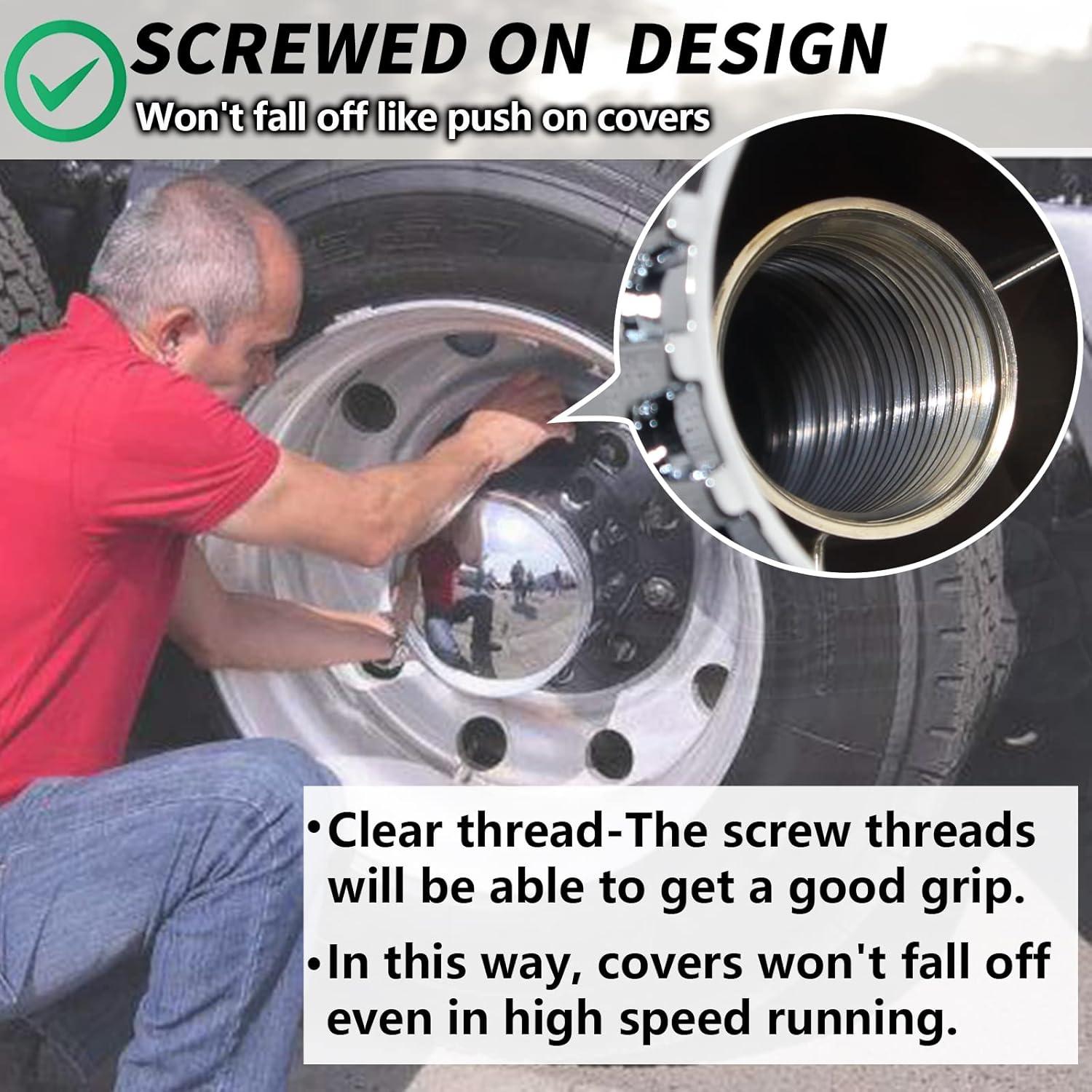 Cubiertas de Tuercas de Perno iBroPrat 33mm Cromadas ABS 20Pcs