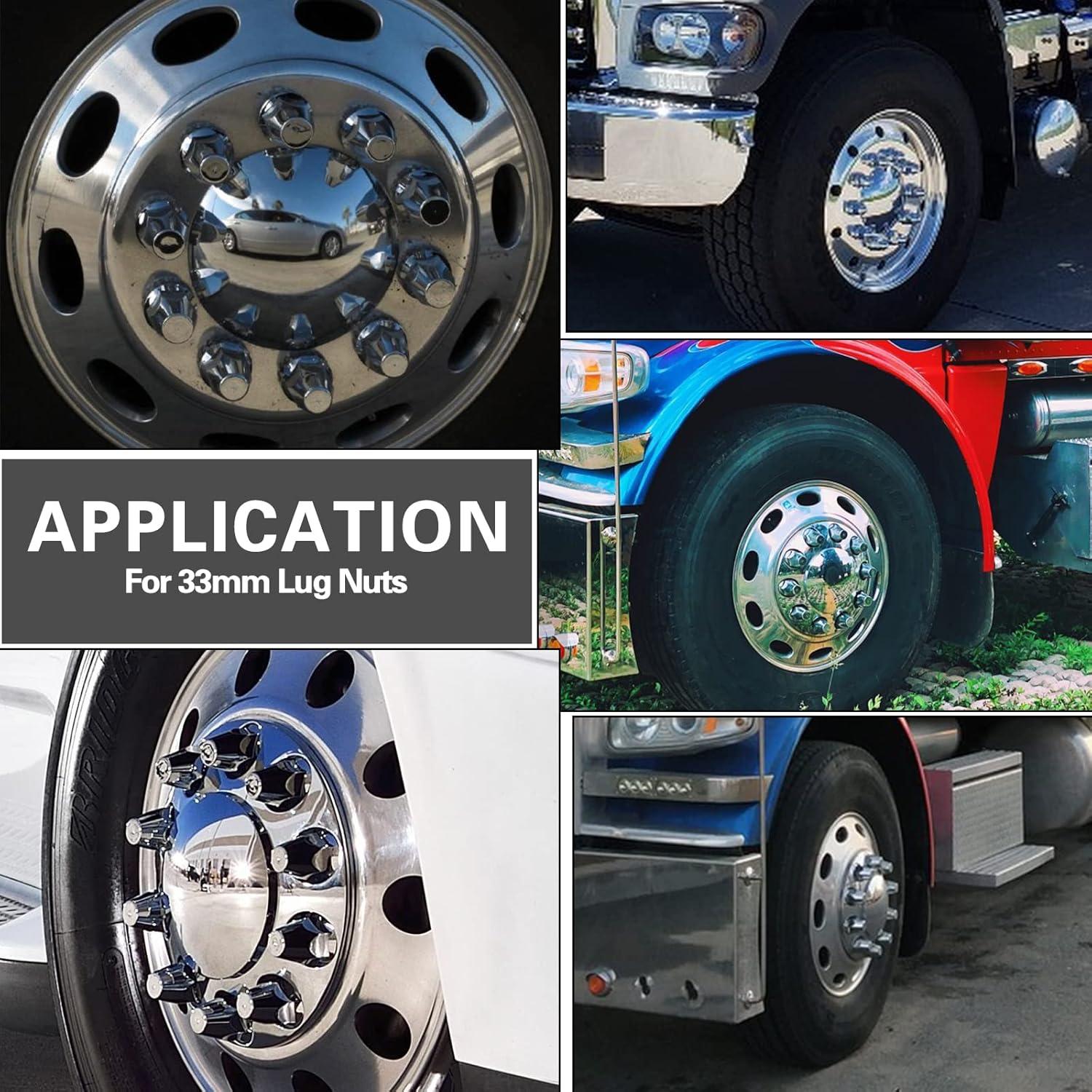 Cubiertas de Tuercas de Perno iBroPrat 33mm Cromadas ABS 20Pcs