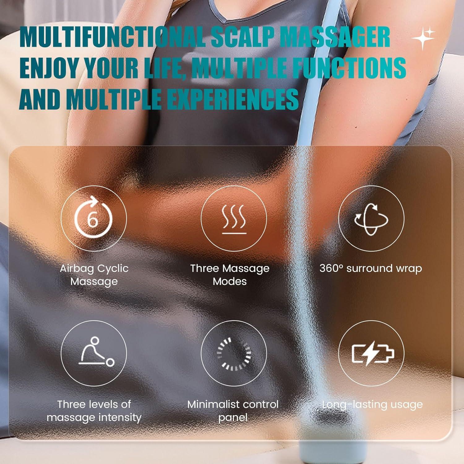 Masajeador de Cabeza Eléctrico TEMPTIPS MassageHead01 2000mAh