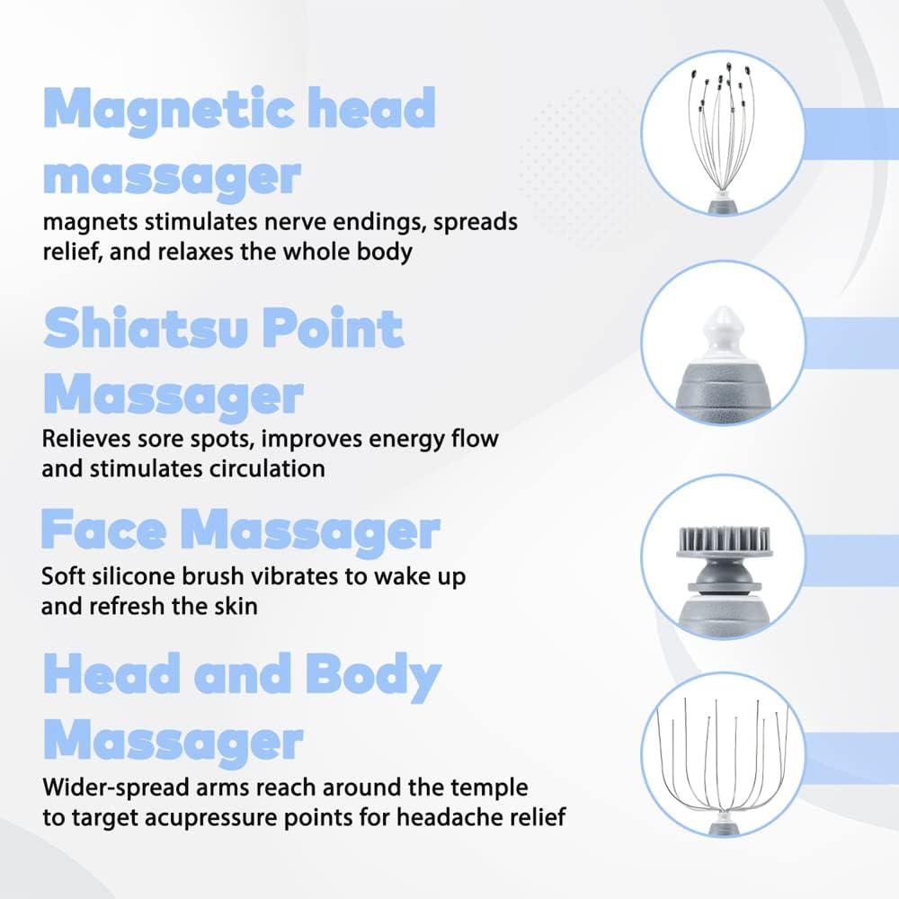 Masajeador 5-en-1 Daiwa Felicity para Cuero Cabelludo y Cuerpo