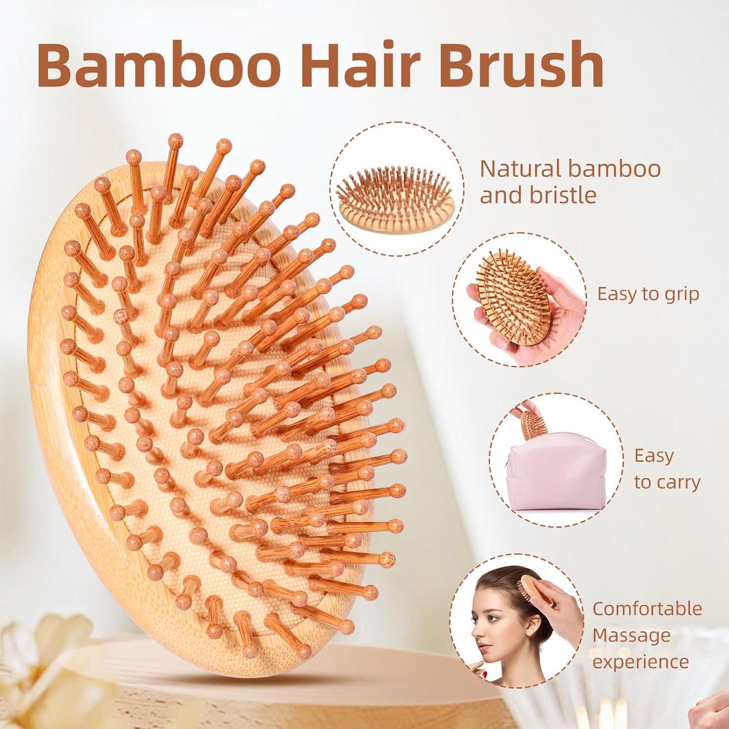 Cepillo de Pelo de Bambú VALENTISE Sin Mango - 2 Unidades