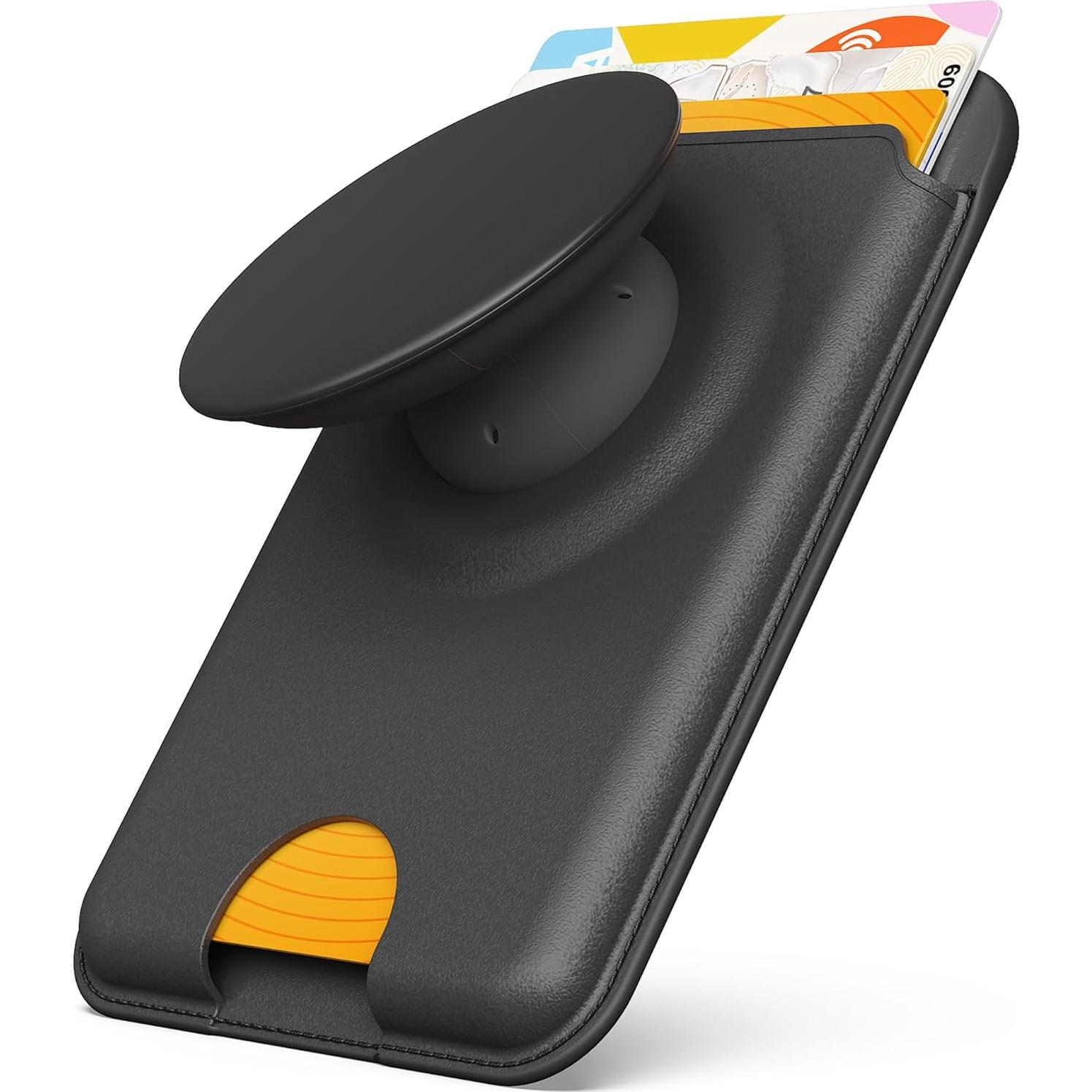 Billetera MagSafe Sinjimoru M-Tap Tok Negra con Soporte