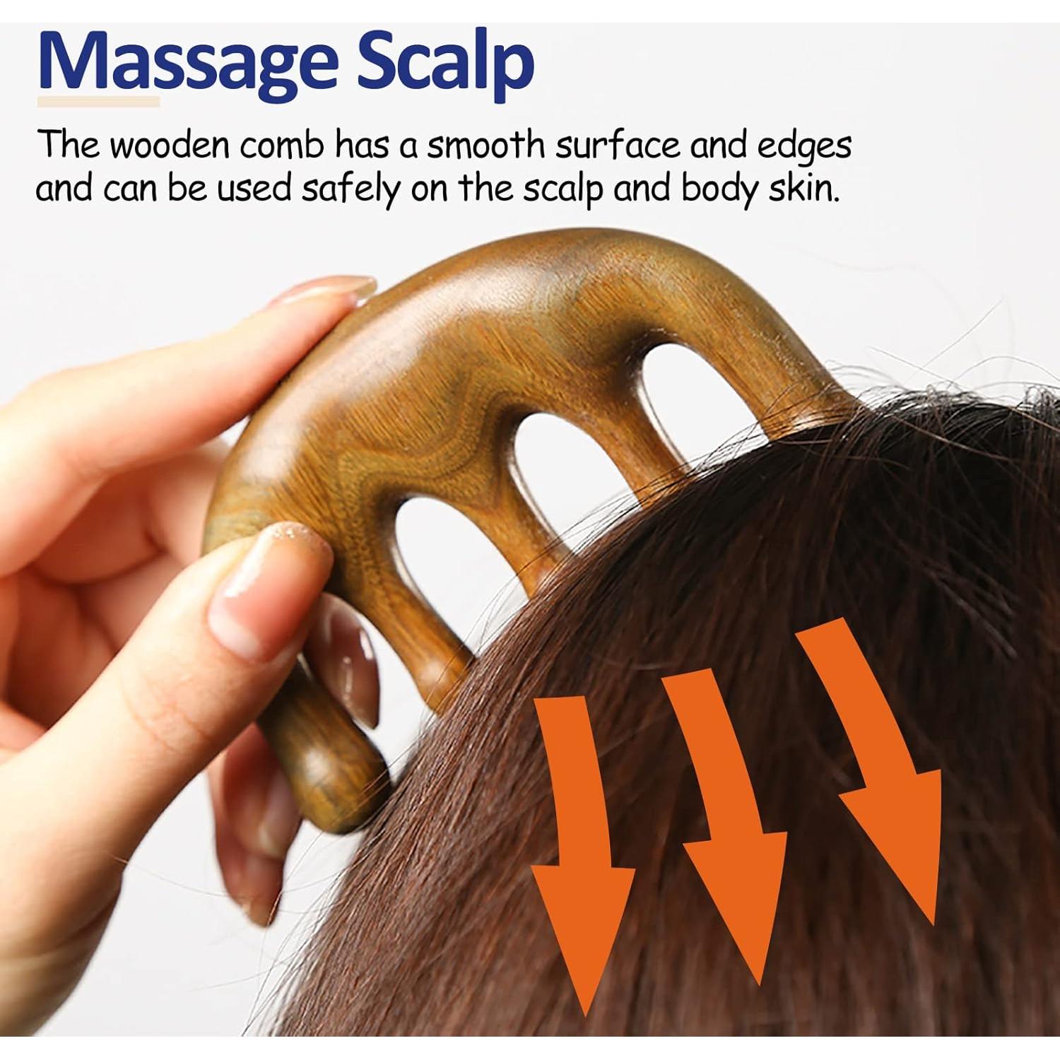 Peine de Masaje de Madera FKYzixeh - Cuero Cabelludo y Cuidado del Cabello
