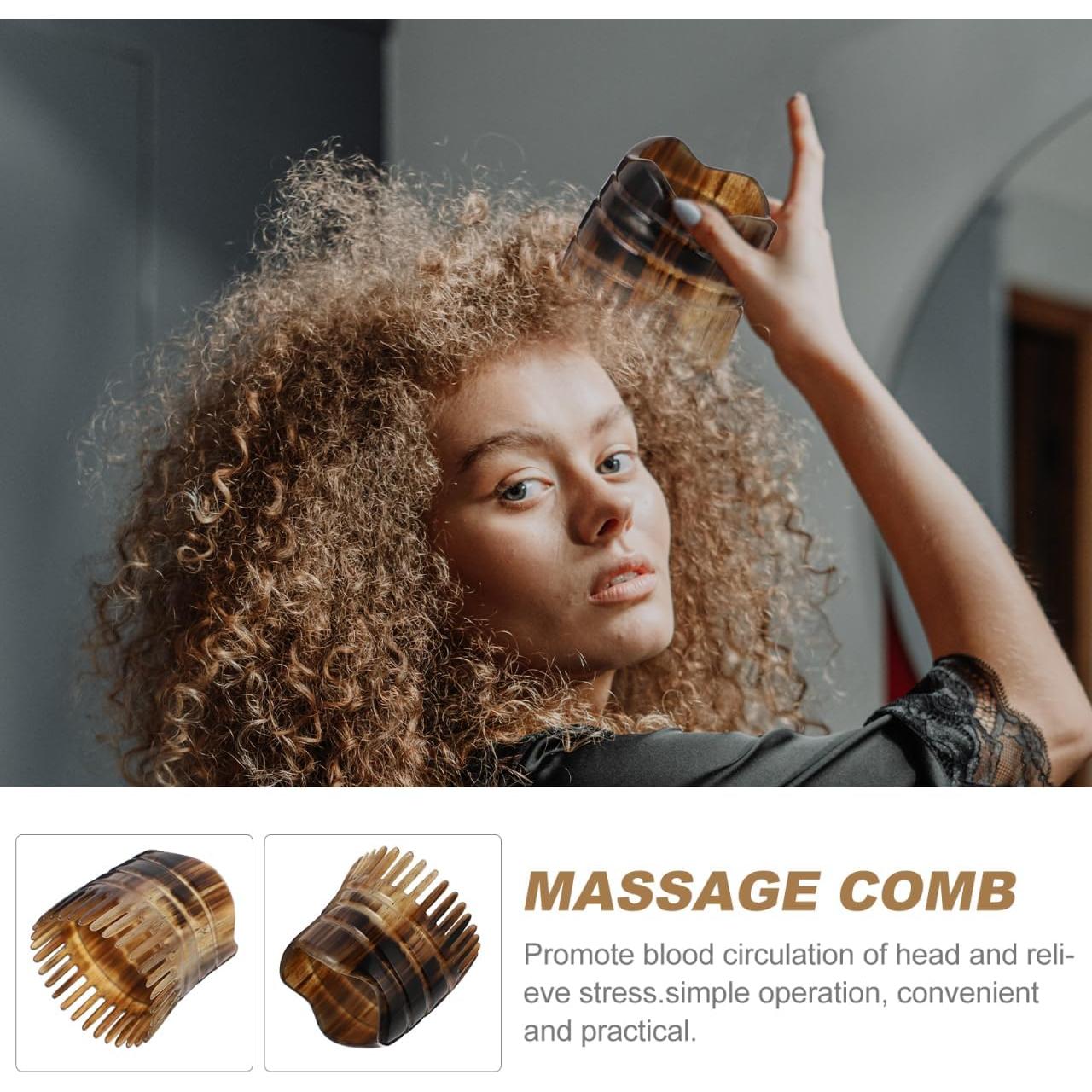 Masajeador de Cuero Cabelludo Healifty de Cuerno de Toro 7cm