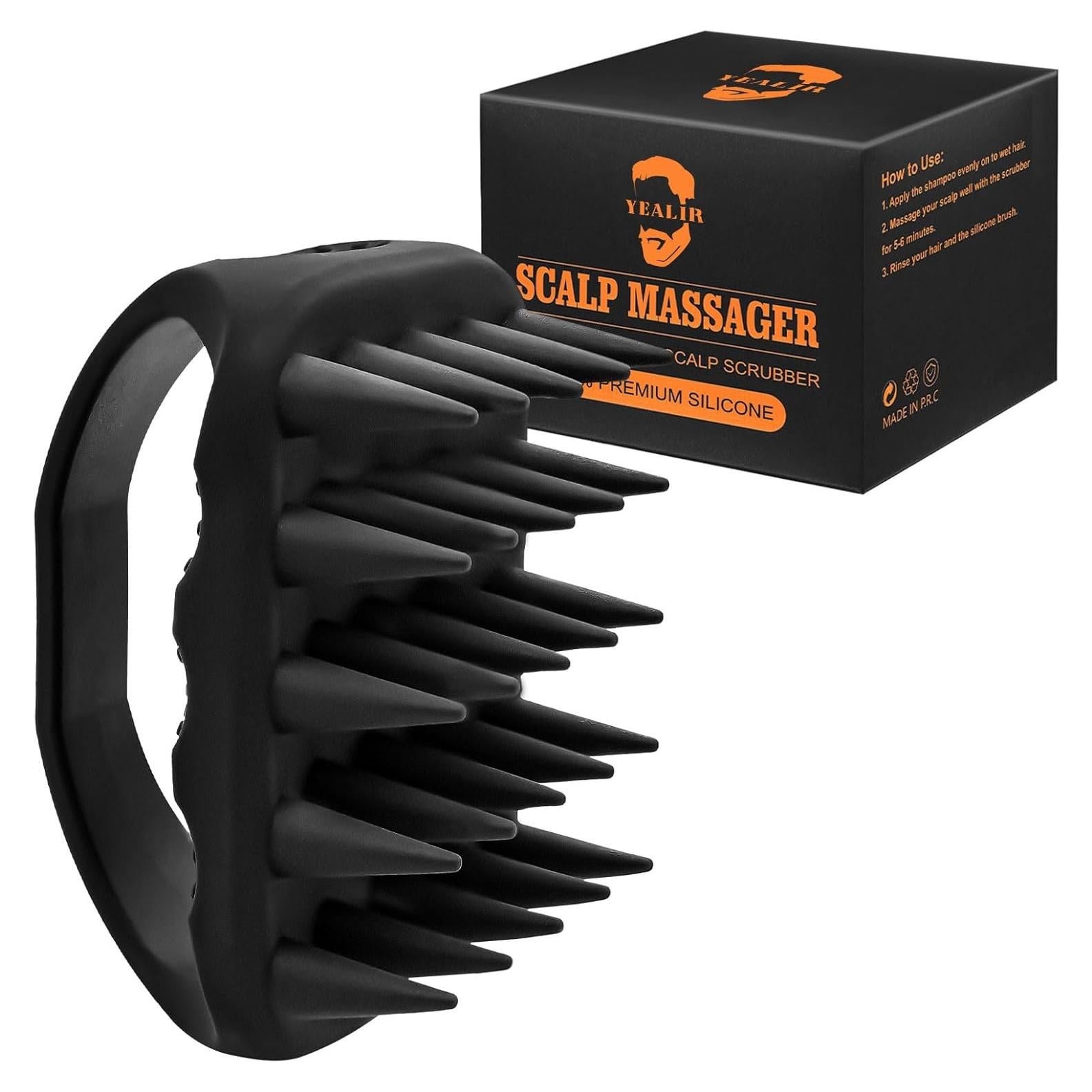 Cepillo de Masaje para Cuero Cabelludo YEALIR - Silicona 100%