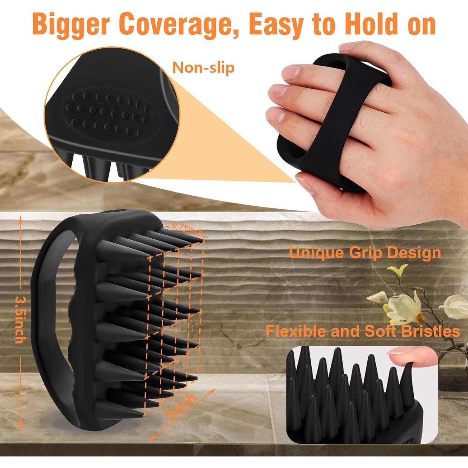 Cepillo de Masaje para Cuero Cabelludo YEALIR - Silicona 100%