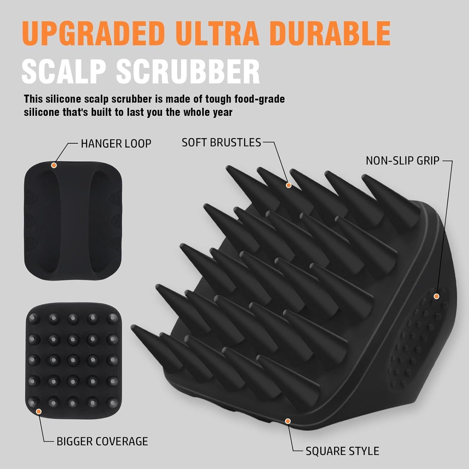 Cepillo de Masaje para Cuero Cabelludo YEALIR - Silicona 100%