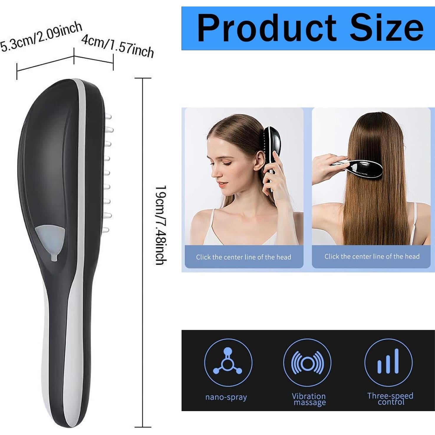 Cepillo de Masaje Eléctrico WINB para Cuero Cabelludo 21cm