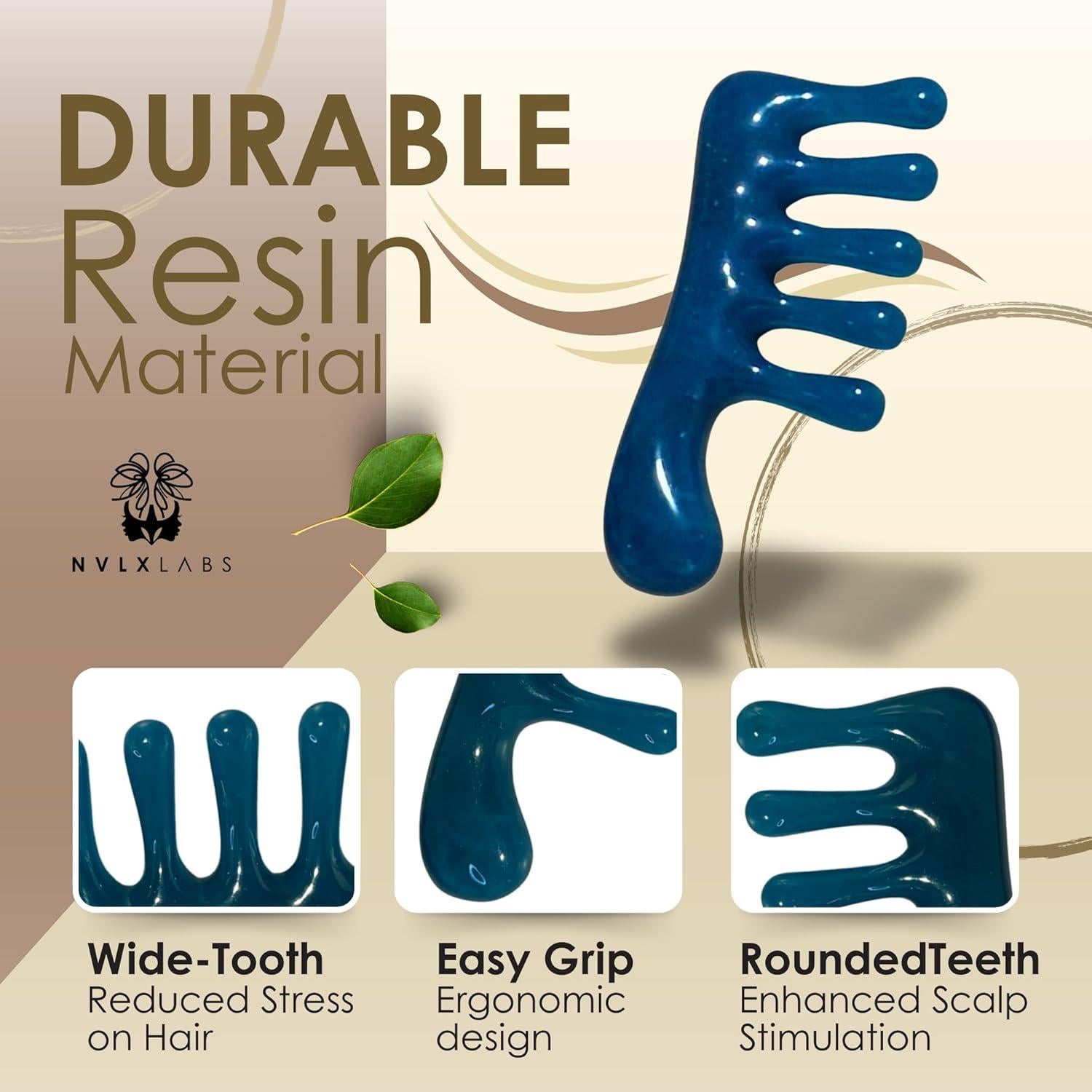 Peine Loc NVLX LABS - Masajeador Cuero Cabelludo 10.8 cm