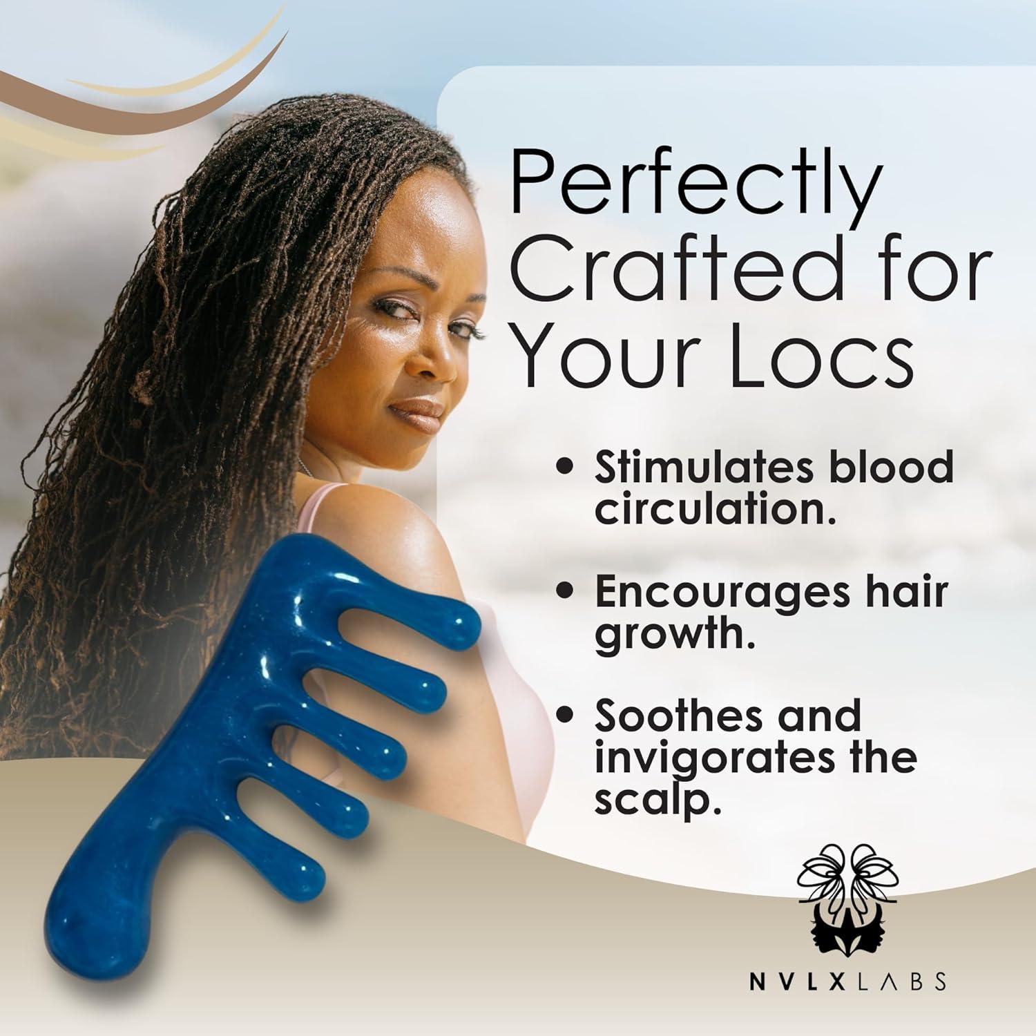 Peine Loc NVLX LABS - Masajeador Cuero Cabelludo 10.8 cm