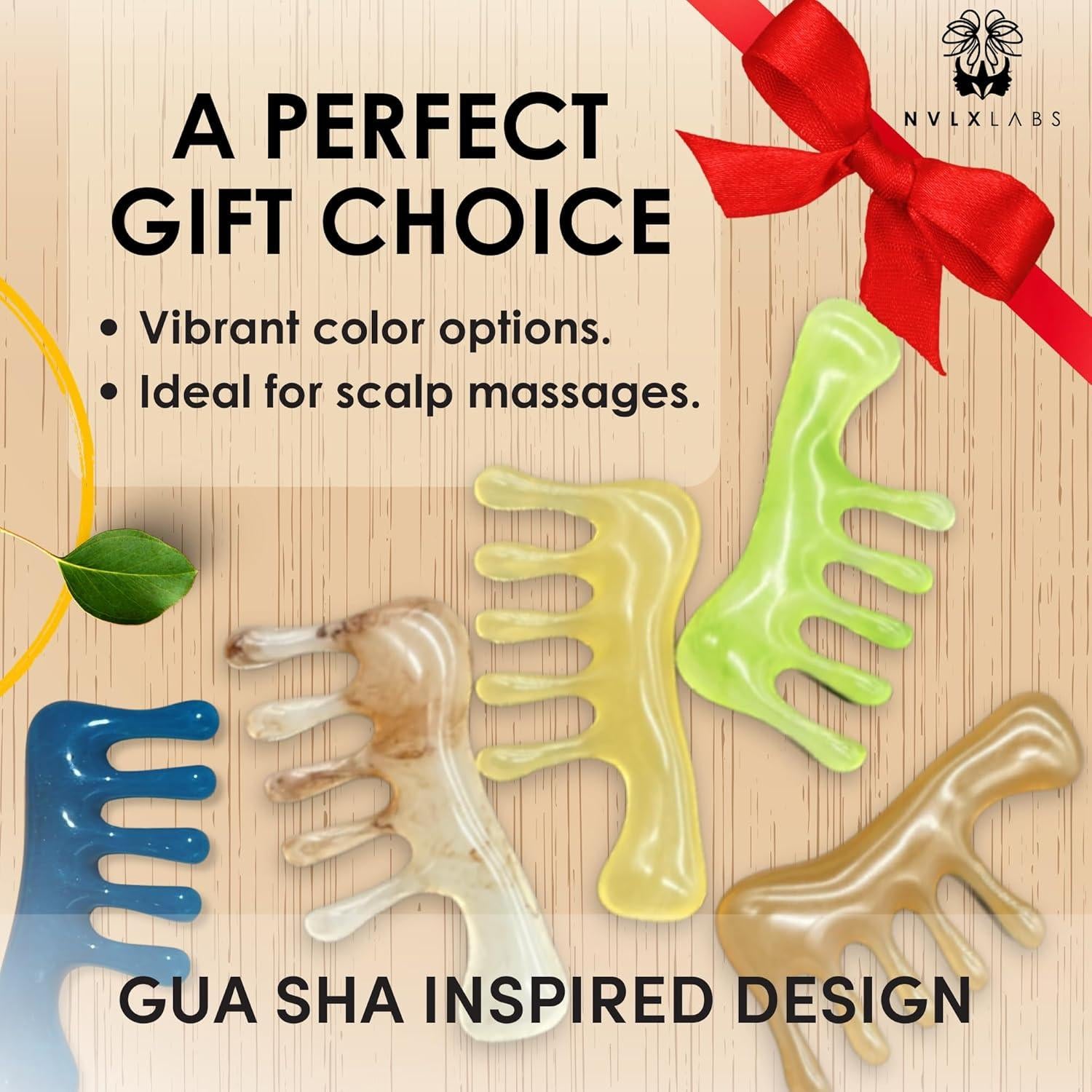 Peine Loc NVLX LABS - Masajeador Cuero Cabelludo 10.8 cm