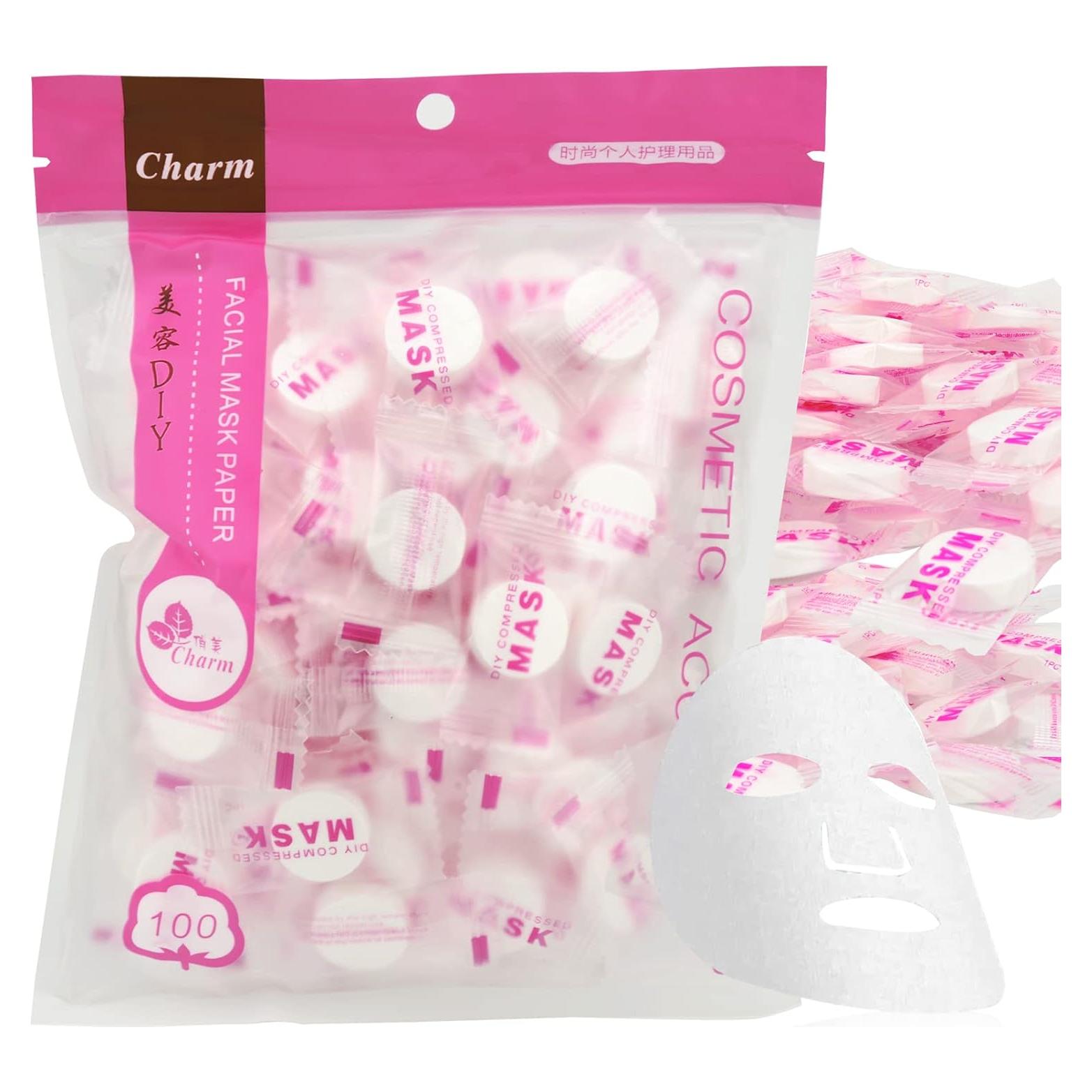 100 Piezas de Mascarillas Faciales Comprimidas Cayanmydery