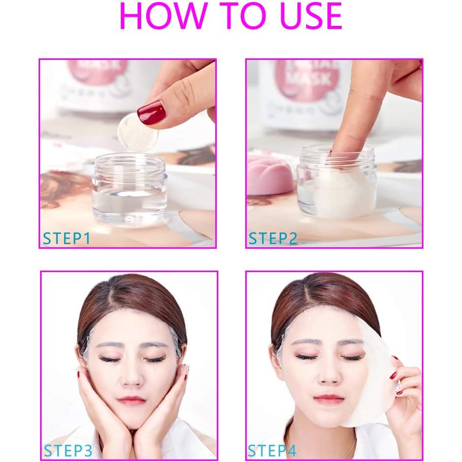 100 Piezas de Mascarillas Faciales Comprimidas Cayanmydery