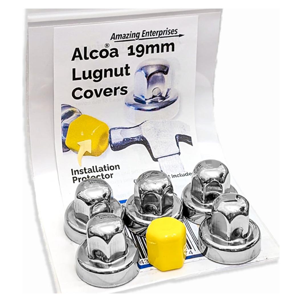 Cubiertas de Tuercas de Rueda Alcoa 19mm Acero Inoxidable (5 Pzas)