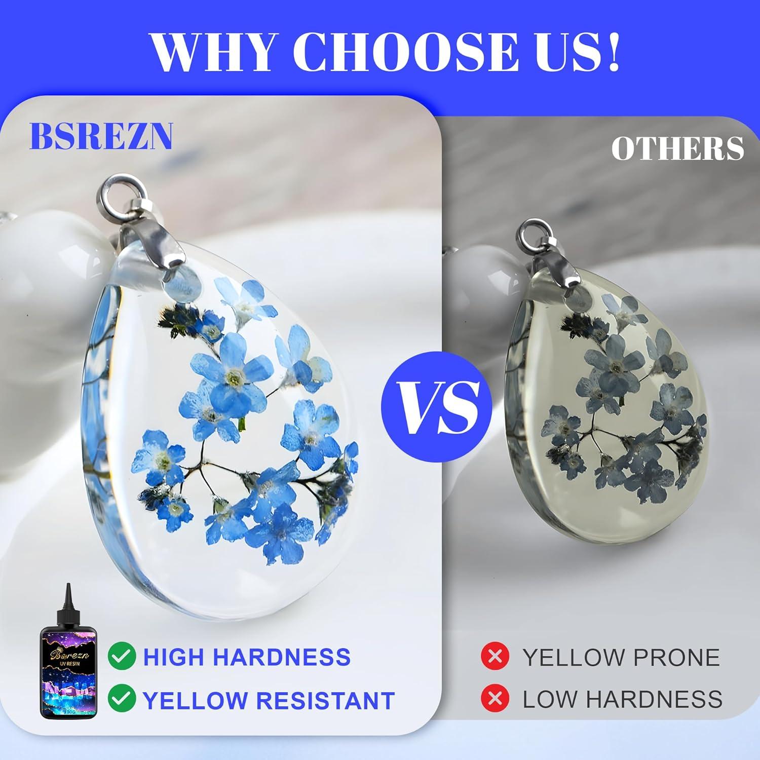 Resina UV Dura 1000g Bsrezn para Fabricación de Joyas