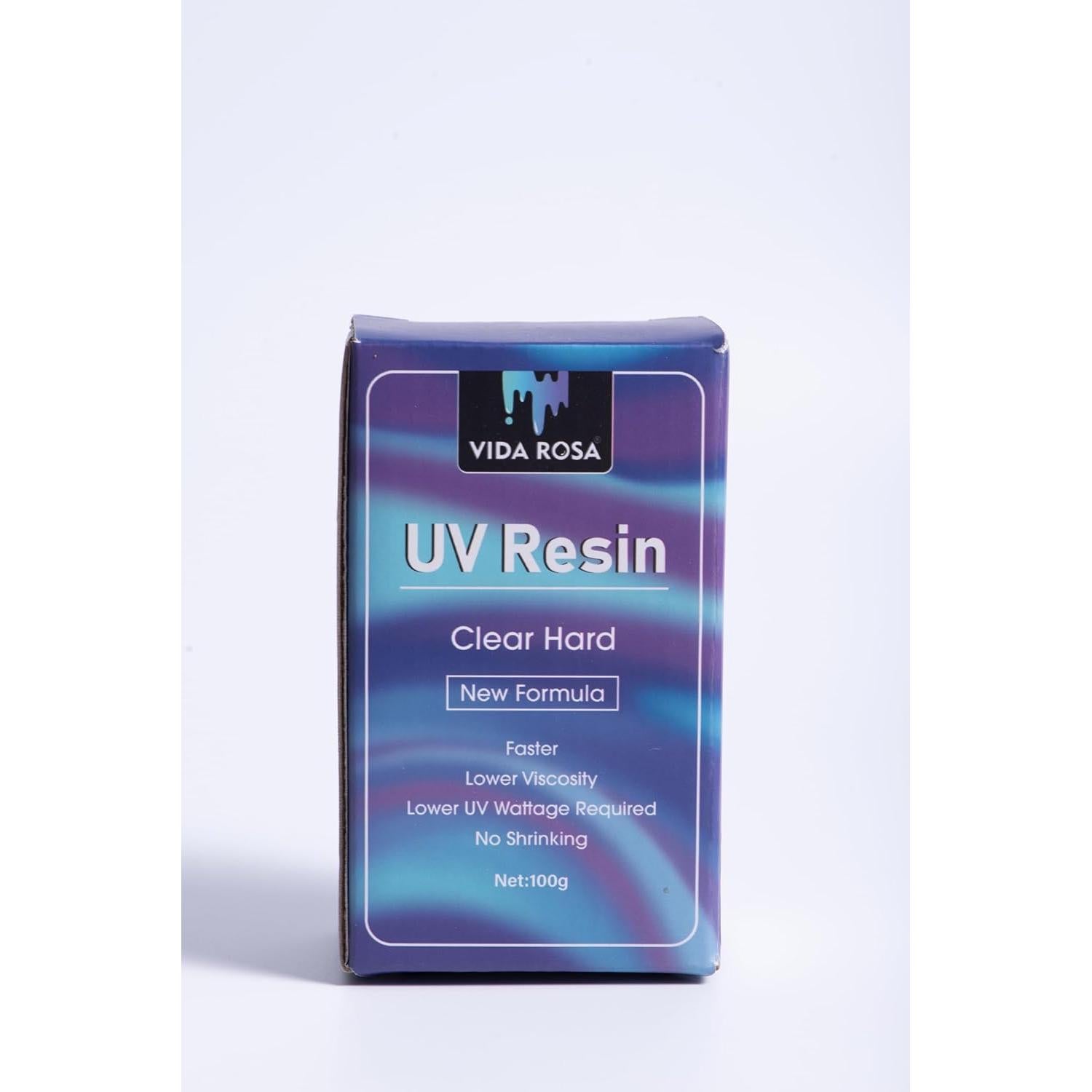 Resina UV VidaRosa 100g - Cristal Claro, Curado Rápido, Bajo Olor