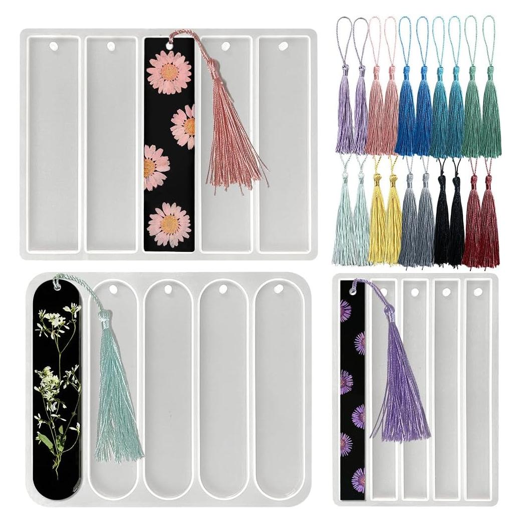 Set de 3 Moldes de Silicona para Marcadores ResinWorld