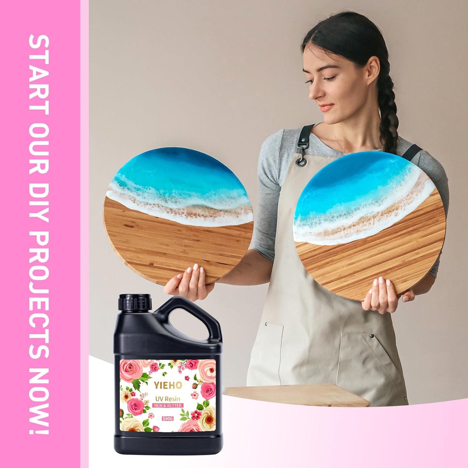 Resina UV 500g YIEHO - Epóxica Transparente para Joyas