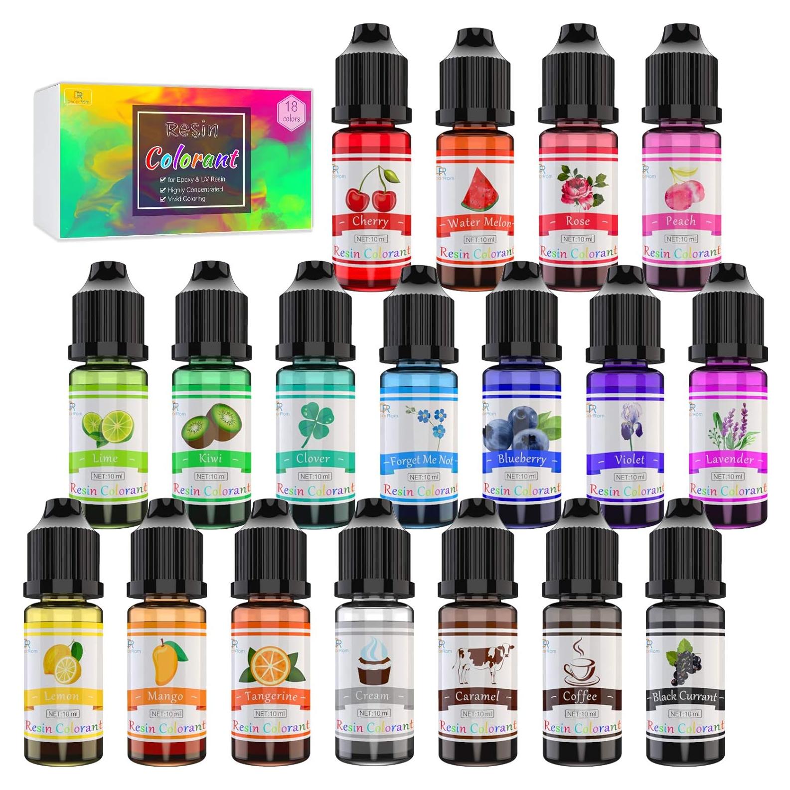 Pigmento de Resina Epóxica DecorRom - 18 Colores 10ml