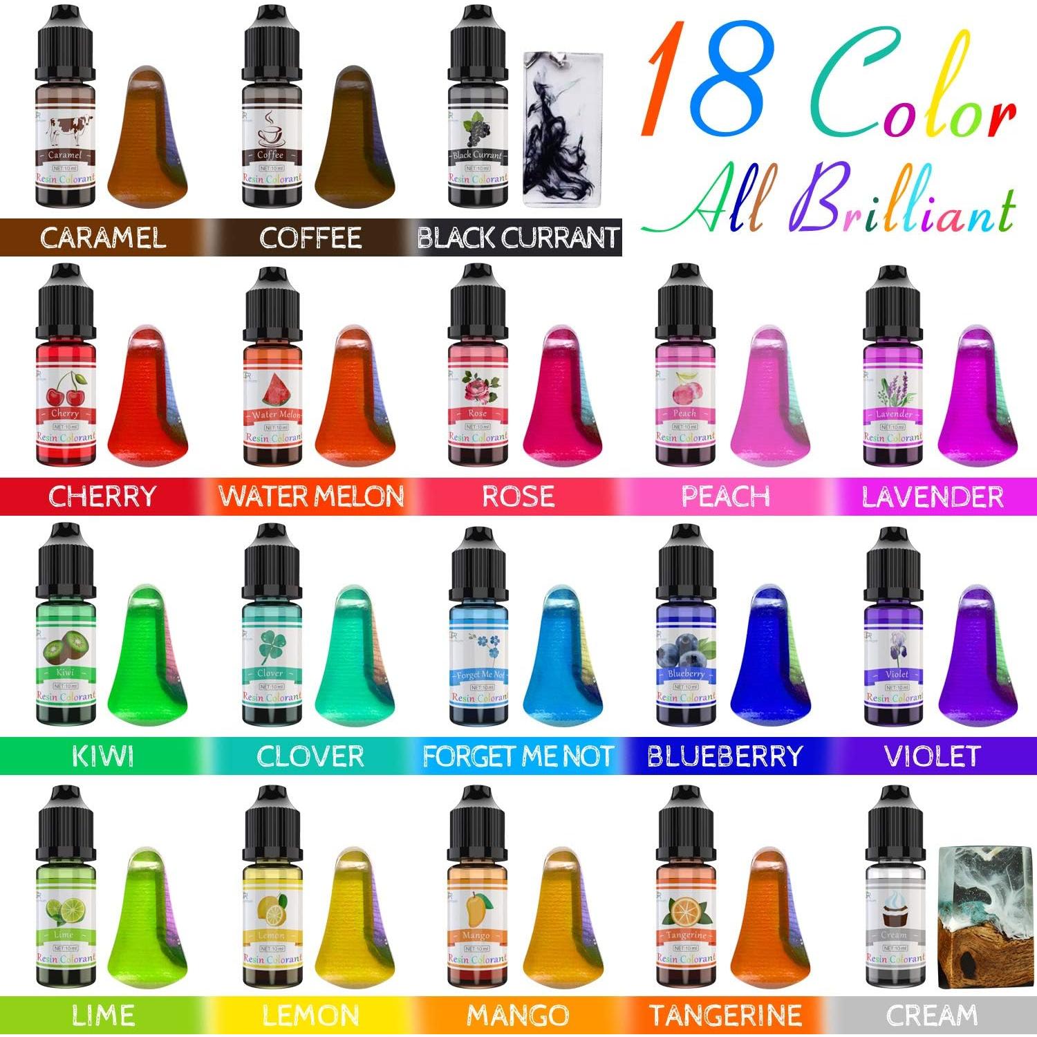 Pigmento de Resina Epóxica DecorRom - 18 Colores 10ml