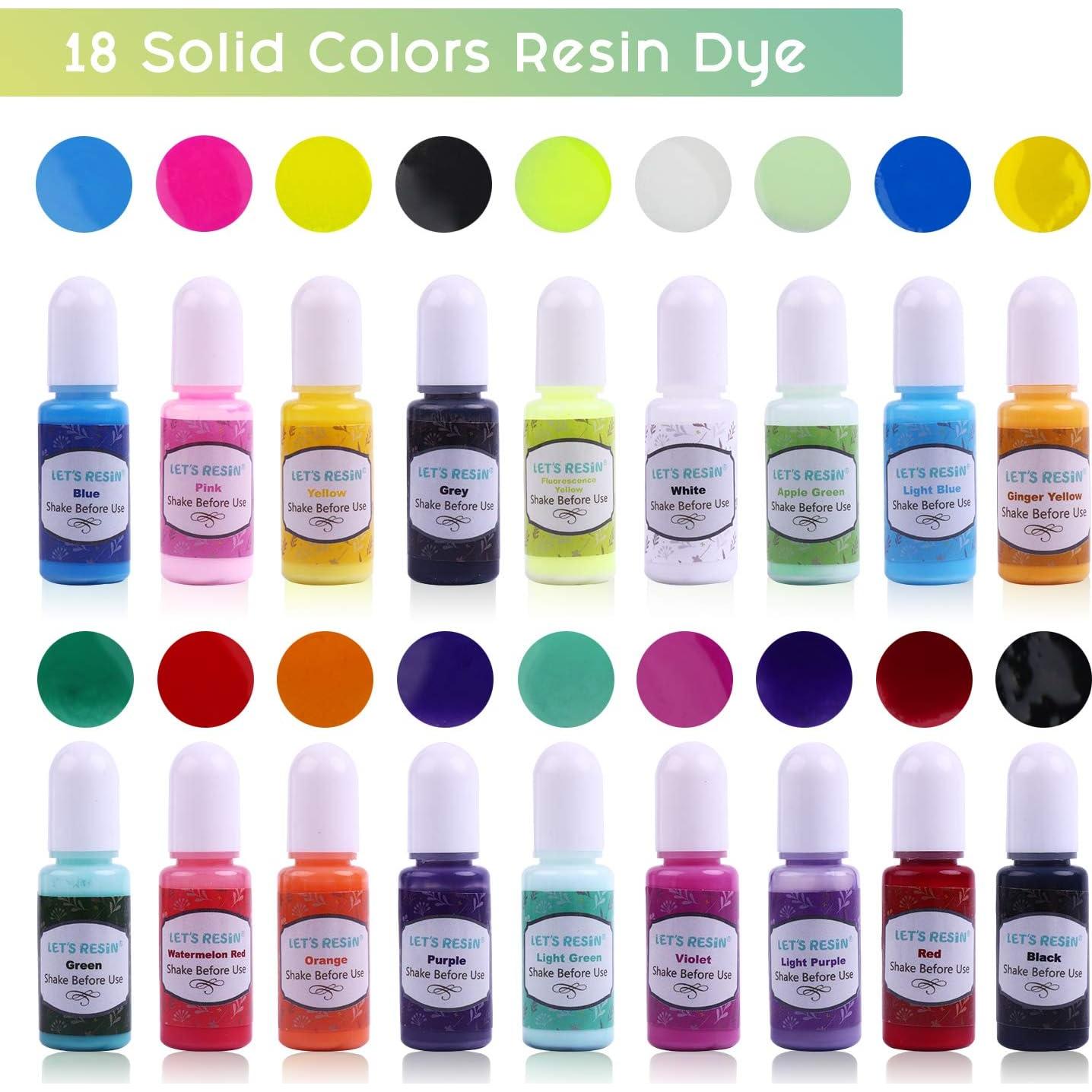 Pigmento Epoxy LET'S RESINA 18 Colores 0.35oz para Joyería