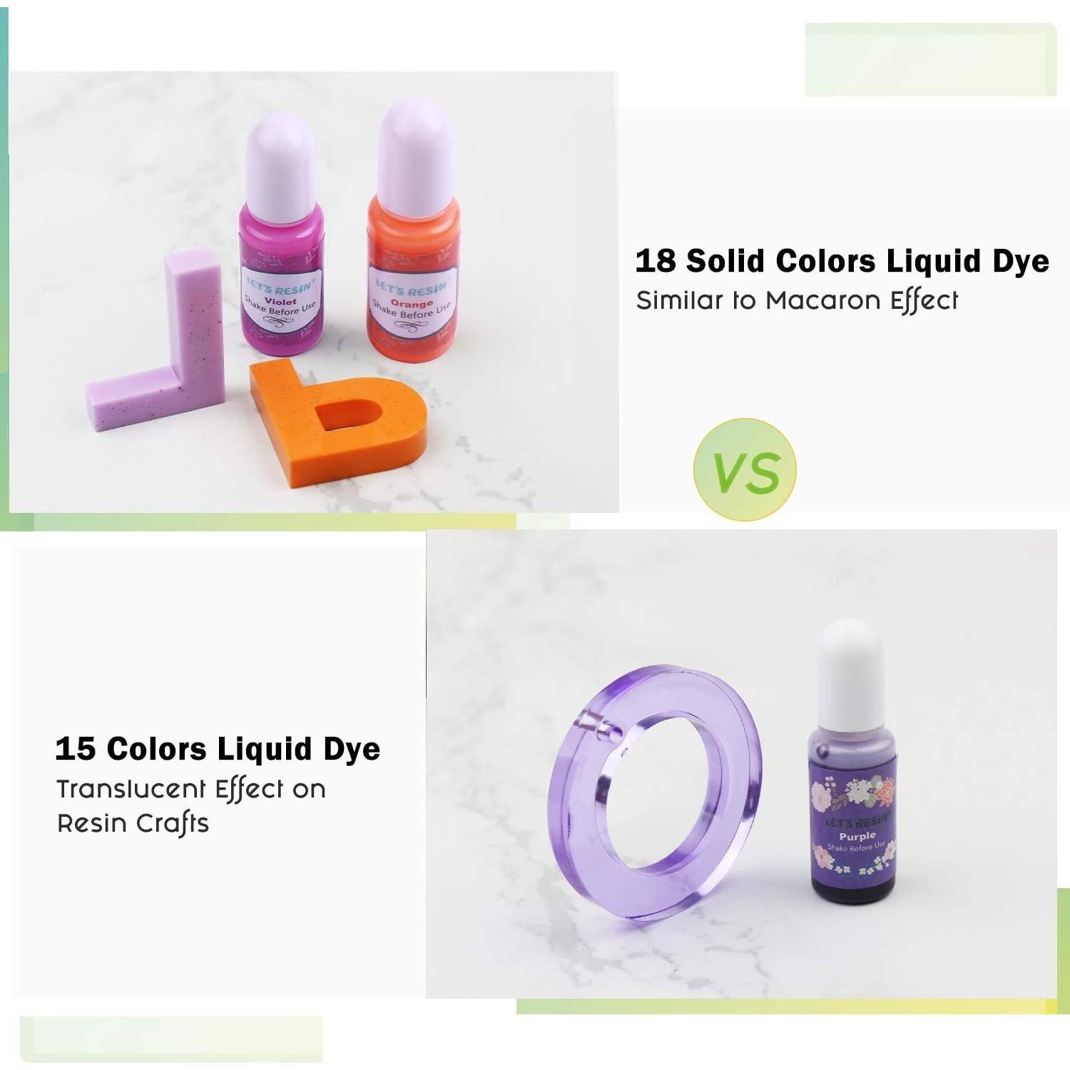 Pigmento Epoxy LET'S RESINA 18 Colores 0.35oz para Joyería